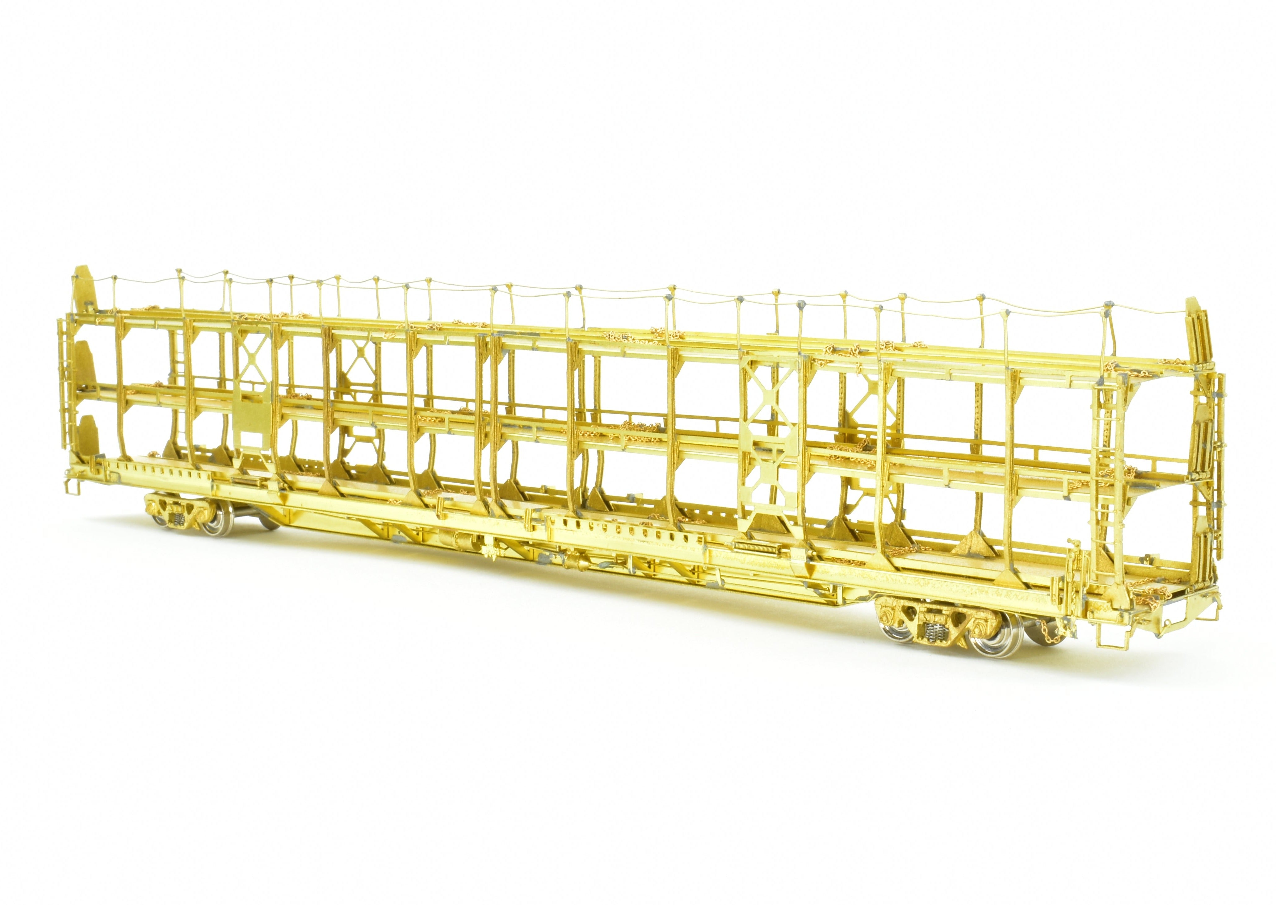 HO Brass OMI Overland Models Whitehead-Kales Tri-Level Auto Rack, 1987 Run