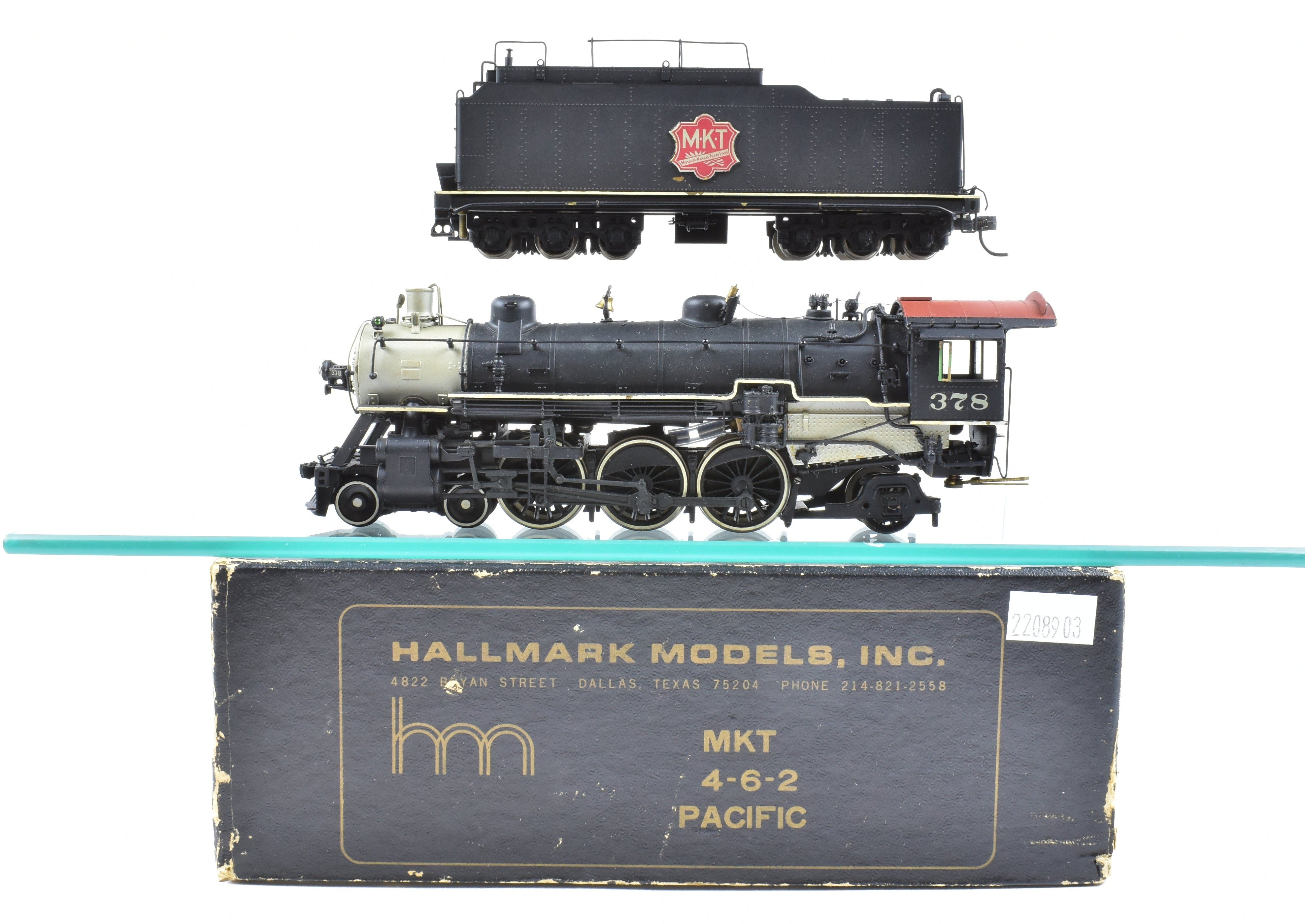 Custom Painted HO Brass Hallmark Models MKT Missouri Kansas Texas 4-6-2 H-3A Pacific #378