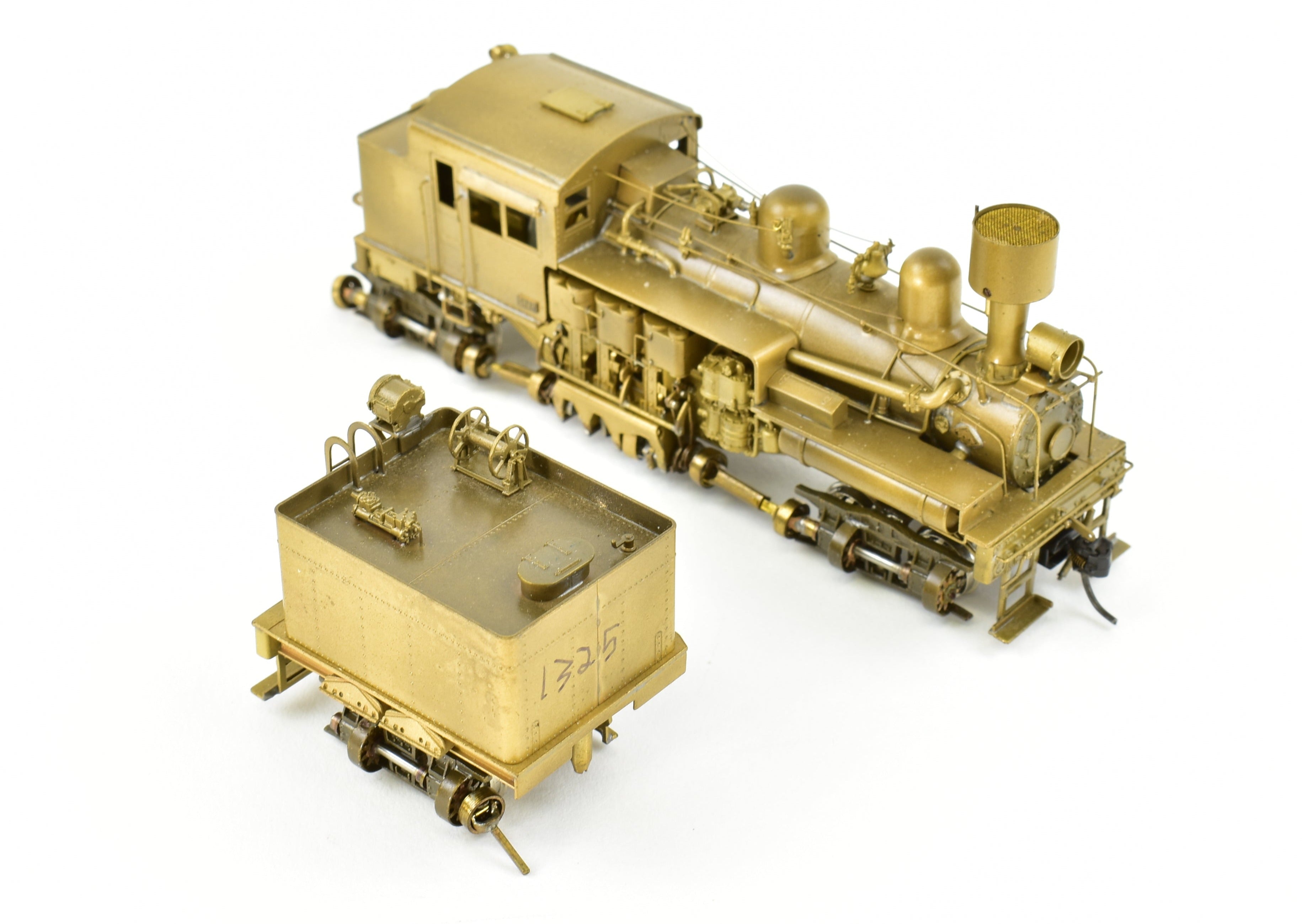 HO Scale Brass PFM - United Brand 3-Truck Pacific Coast Shay Geared Locomotive Model for Logging Roads