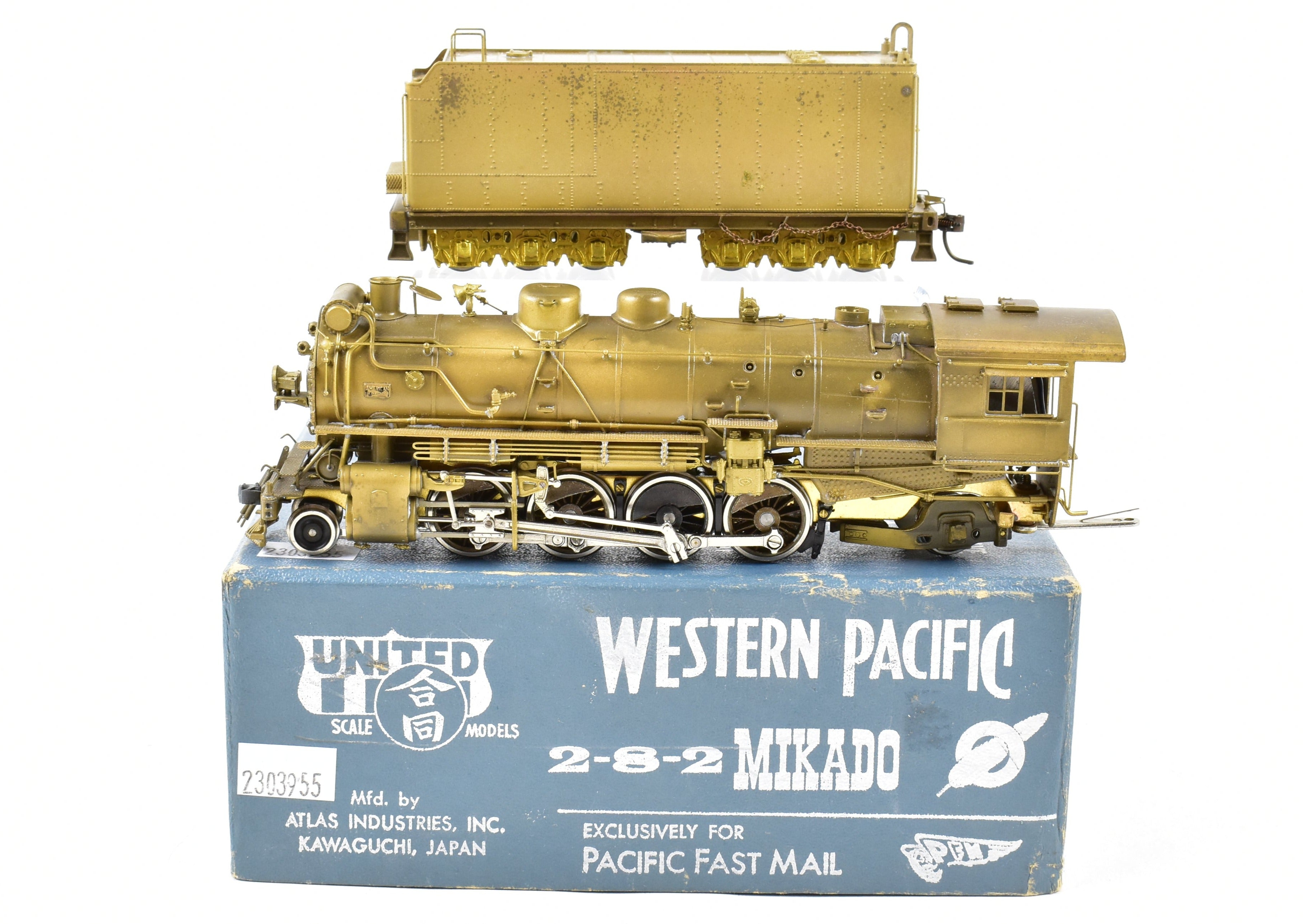 High - Quality HO Scale Brass Pacific Fast Mail (PFM) - United Western Pacific MK - 60 2 - 8 - 2 Mikado Model Train