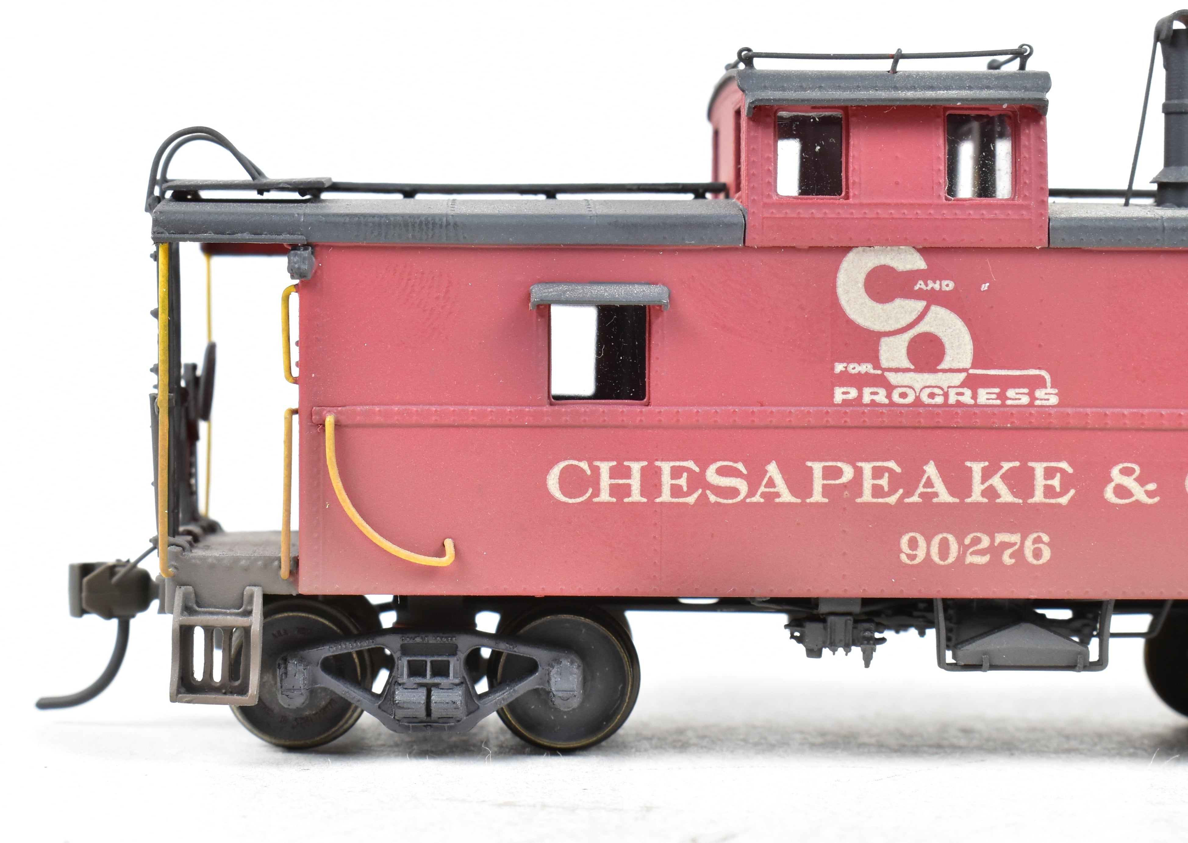 HO Brass OMI C&O Steel Caboose #90276 with Custom Paint & Weathering