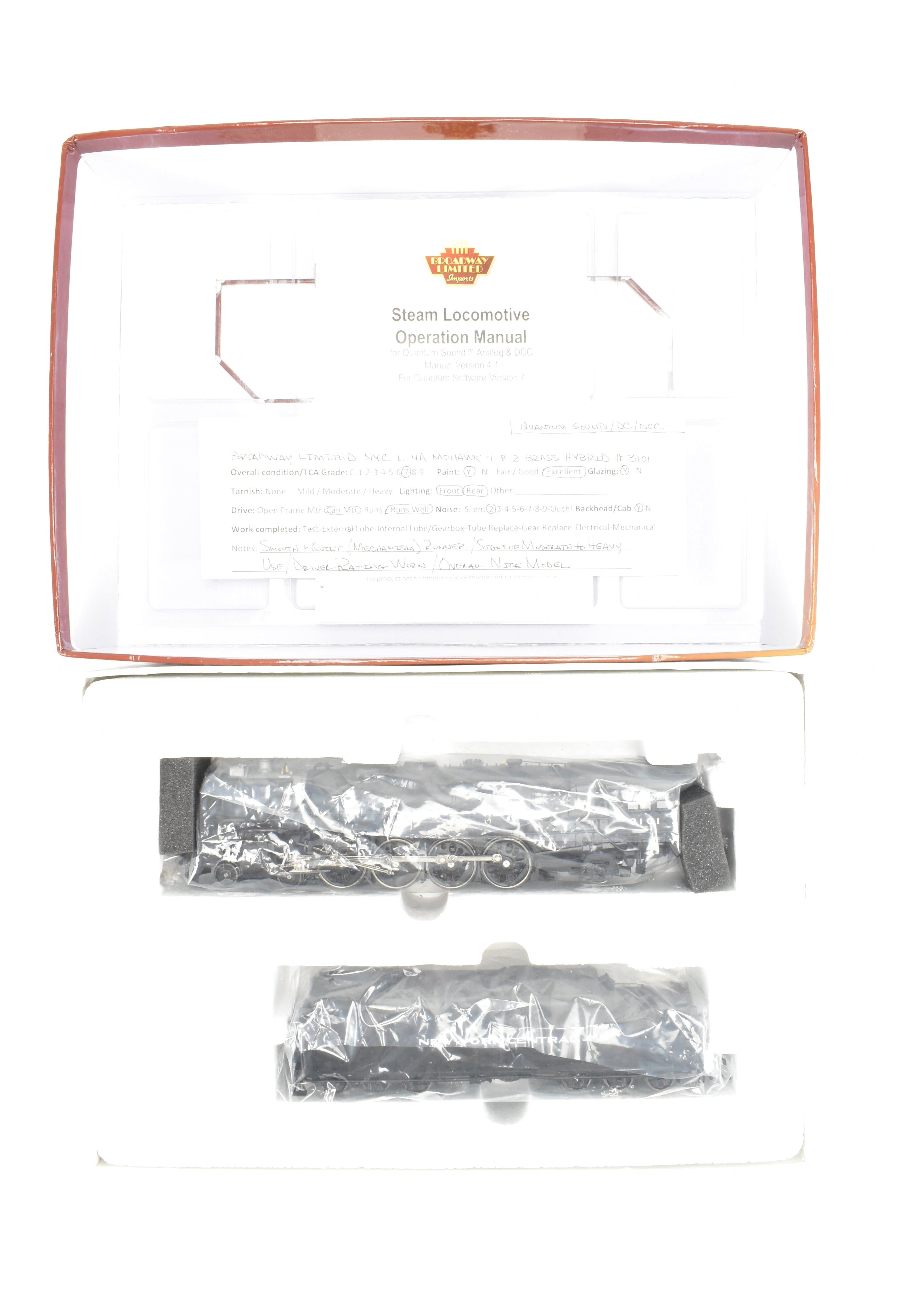 HO Scale Brass Hybrid BLI NYC New York Central L-4a Mohawk 4-8-2 FP #3101 with DCC & Sound
