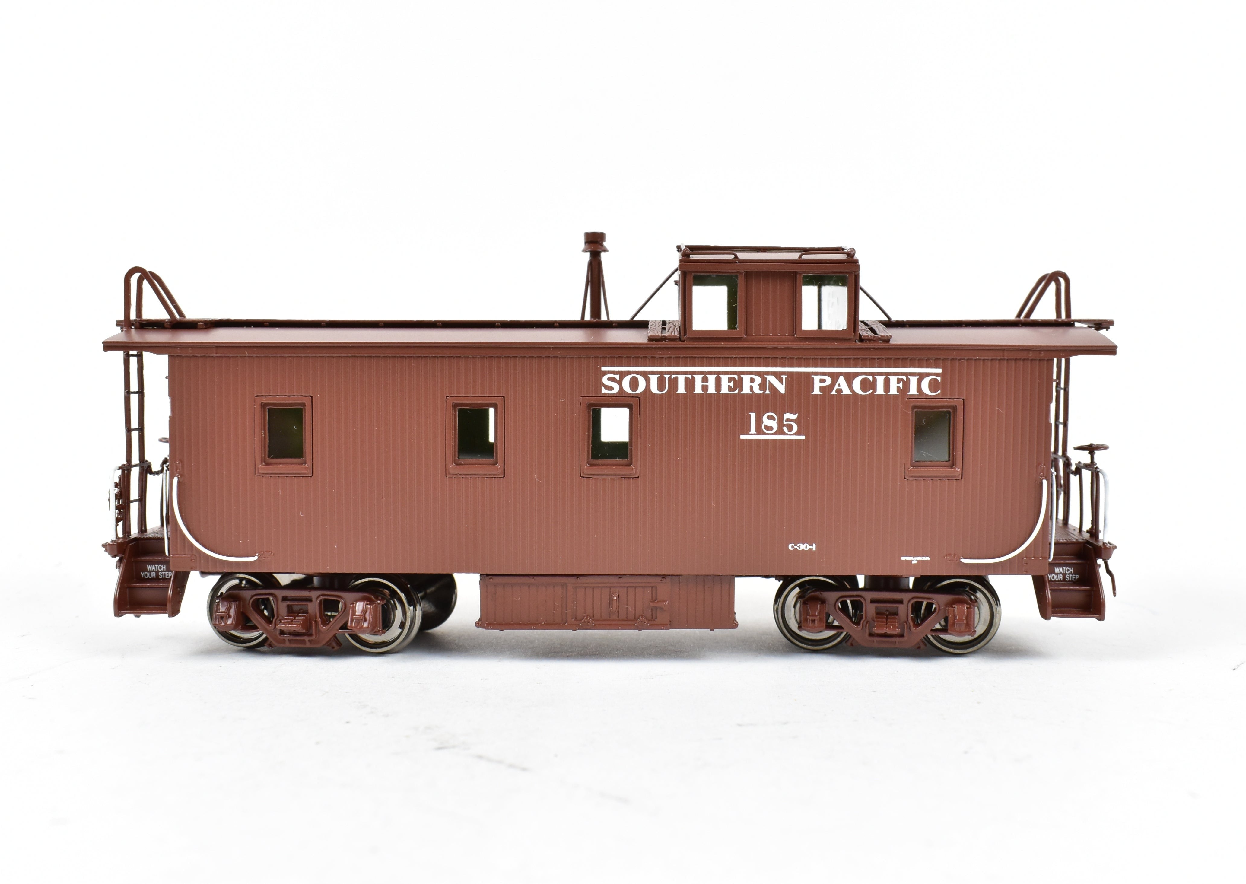 HO Scale Brass CIL Southern Pacific Wood Side Caboose Straight Side Cupola Class C - 30 - 1 Model Train FP No. 185 by Challenger Imports