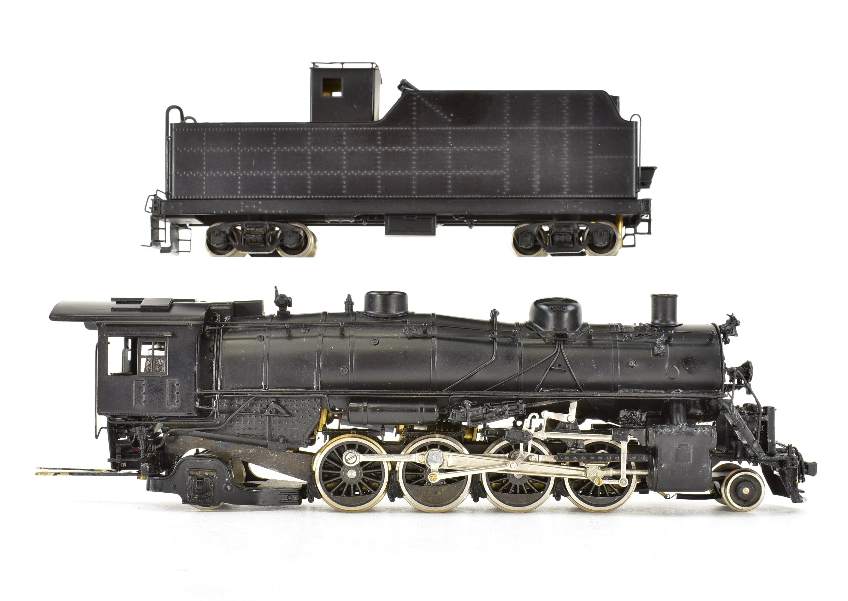 HO Scale Brass Hallmark Midland Valley 2-8-2 #601 with All-Black Custom Paint
