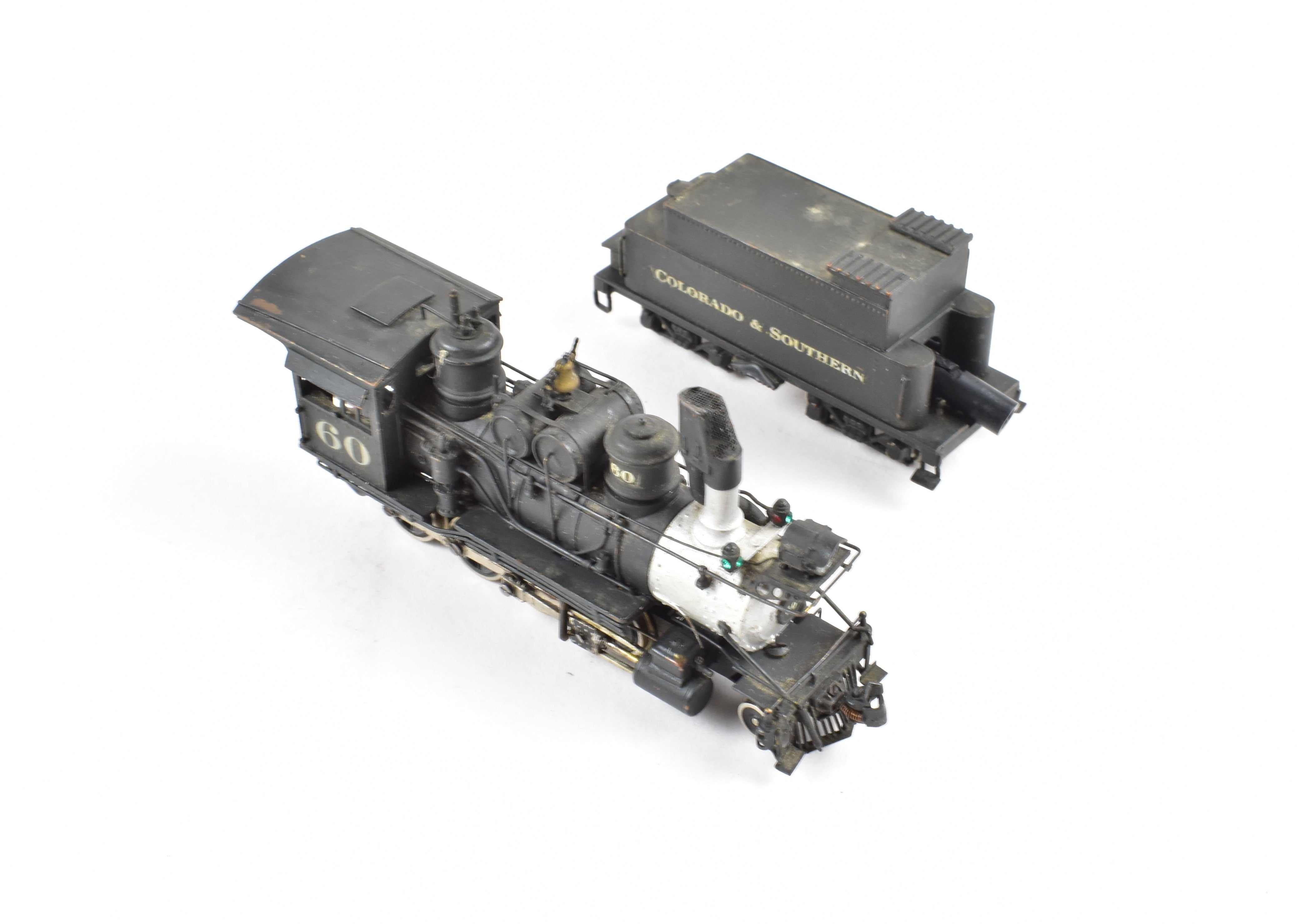 HOn3 Scale Brass Pacific Fast Mail (PFM) Model Train - United C&S - Colorado & Southern #60 2-8-0 Custom Painted Locomotive