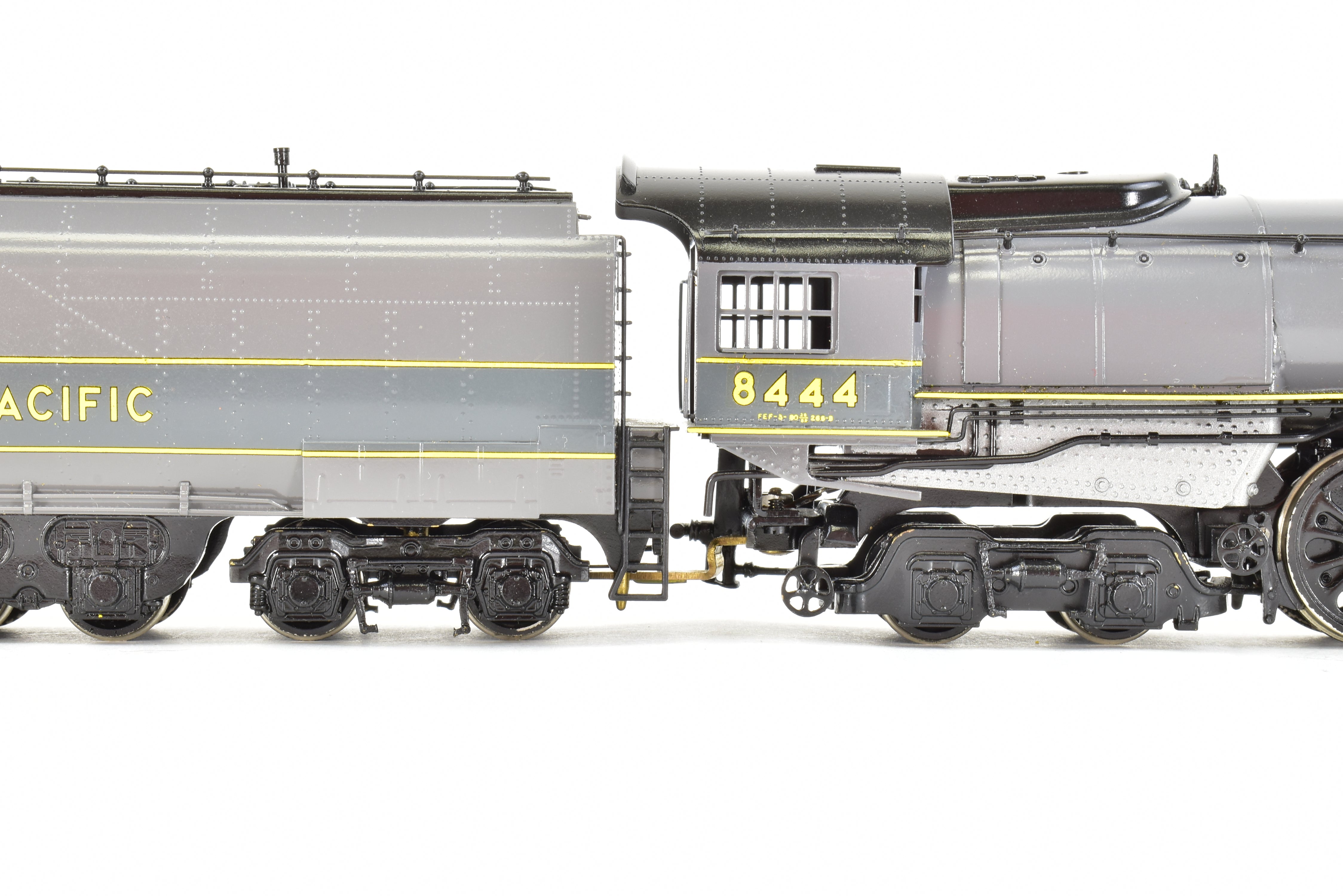 HO Scale Brass Model Train by Westside Model Co. - Union Pacific Class FEF - 2 4 - 8 - 4 Professionally Painted Locomotive No. 8444