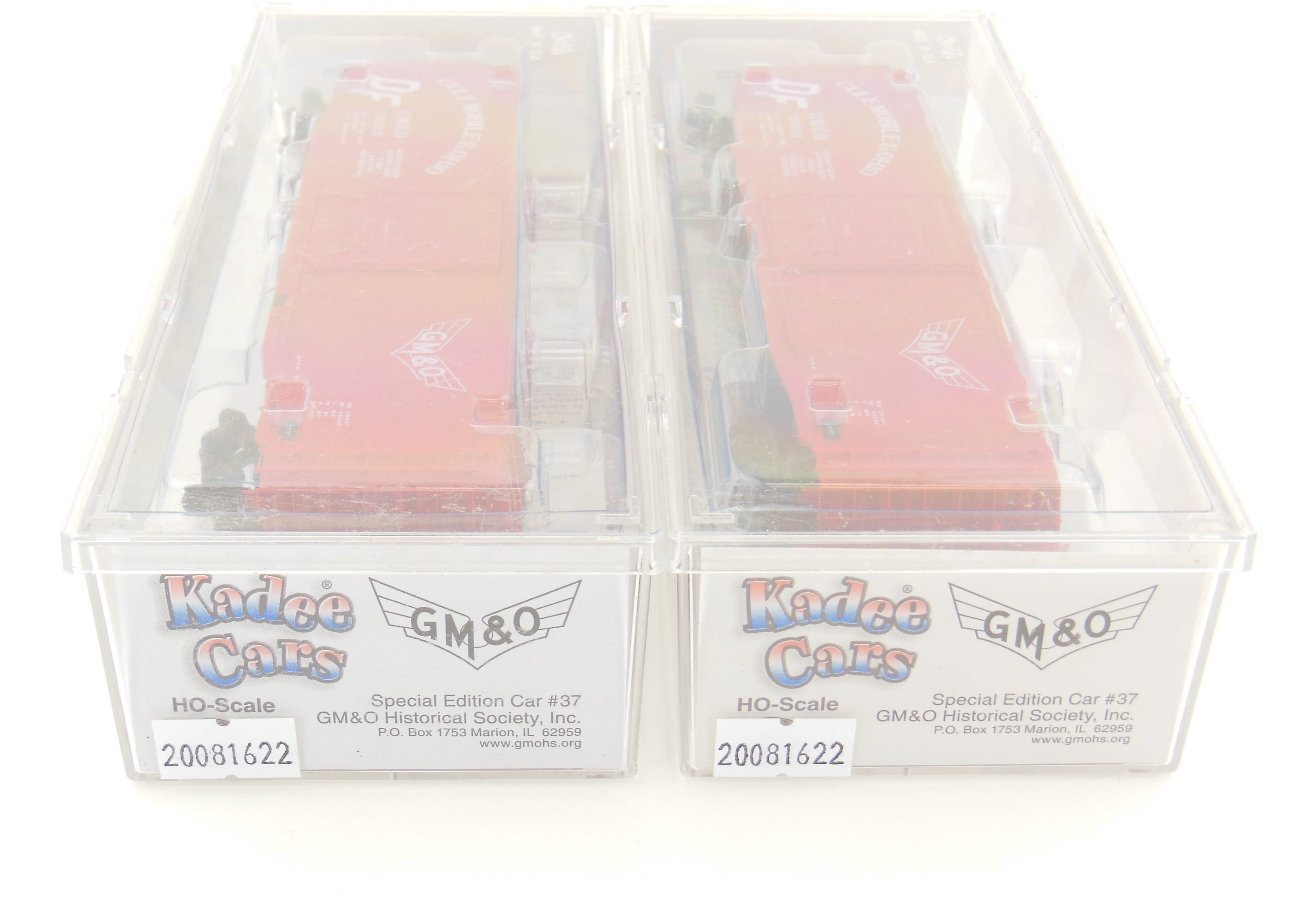 HO Scale Kadee Manufacturing GM&O - Gulf Mobile & Ohio Historical Society PS-1 50-Foot Standard Door Boxcars, Lot of 2 Sealed Brand-New Railroad Model Vehicles