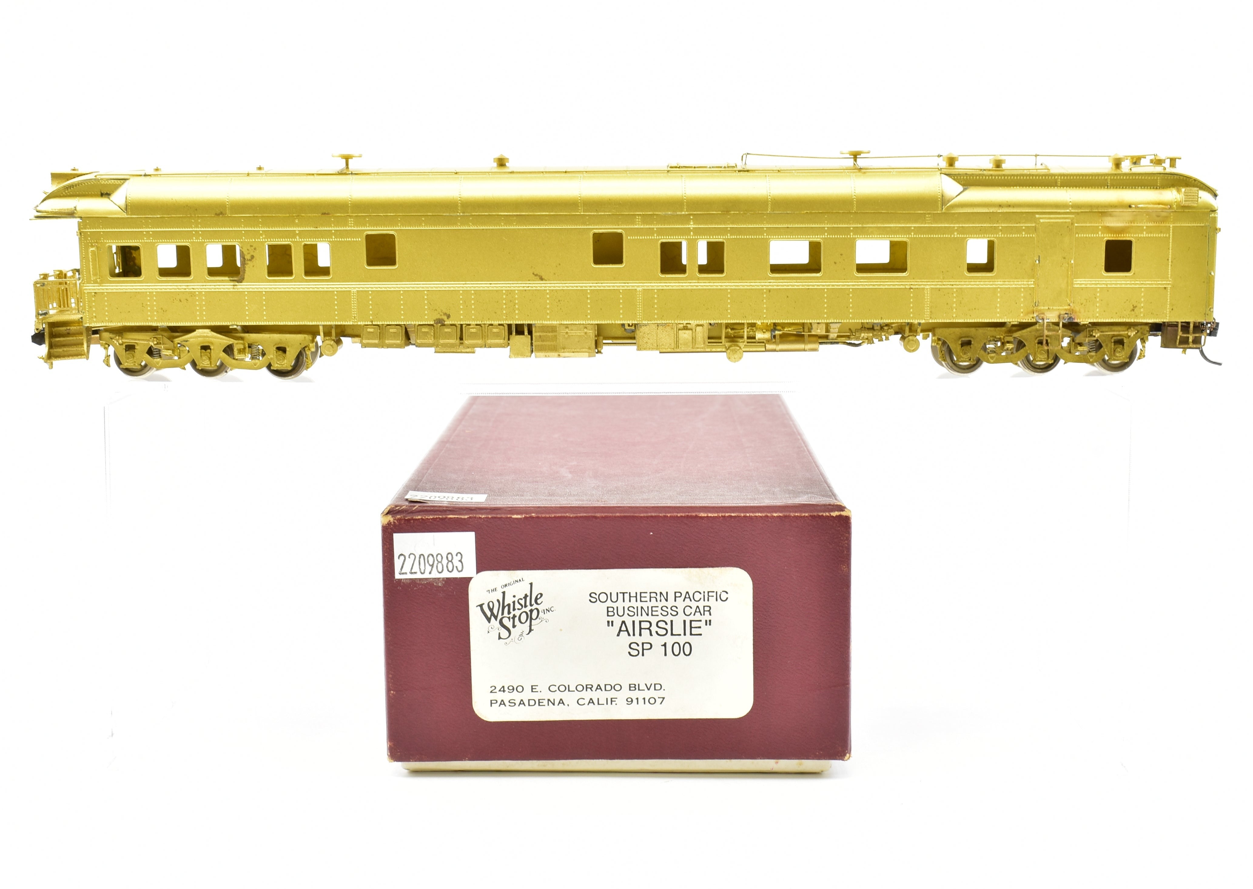 HO Scale Brass Original Whistle Stop SP - Southern Pacific #100 Airslie Business Car