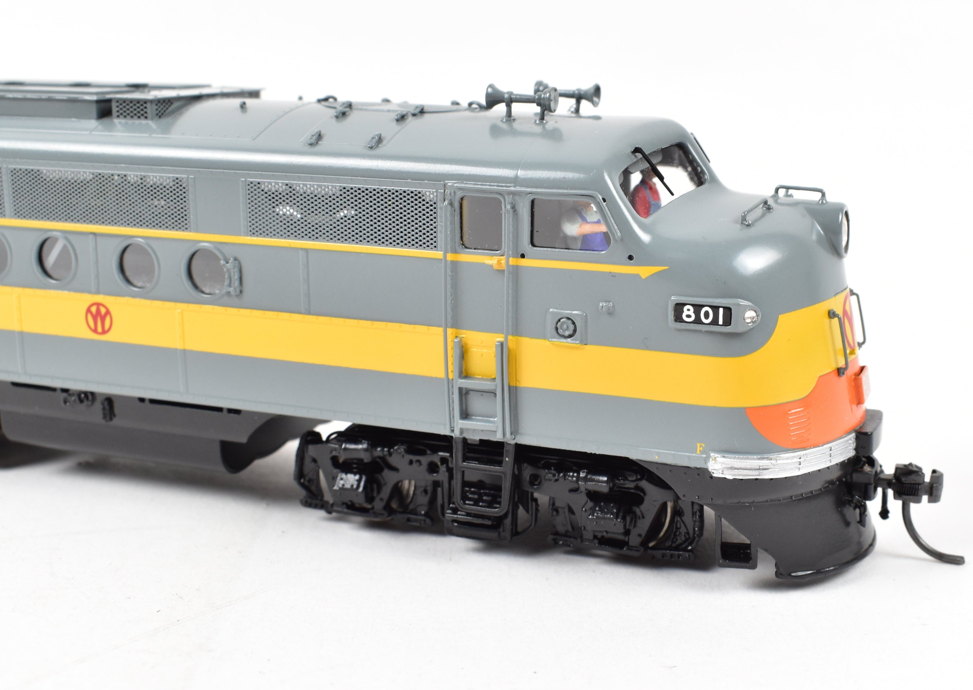 HO Scale Brass Model Train - Division Point NYO&W (New York, Ontario & Western) EMC FTA/B Set, Factory Painted, No. 801, Limited Edition