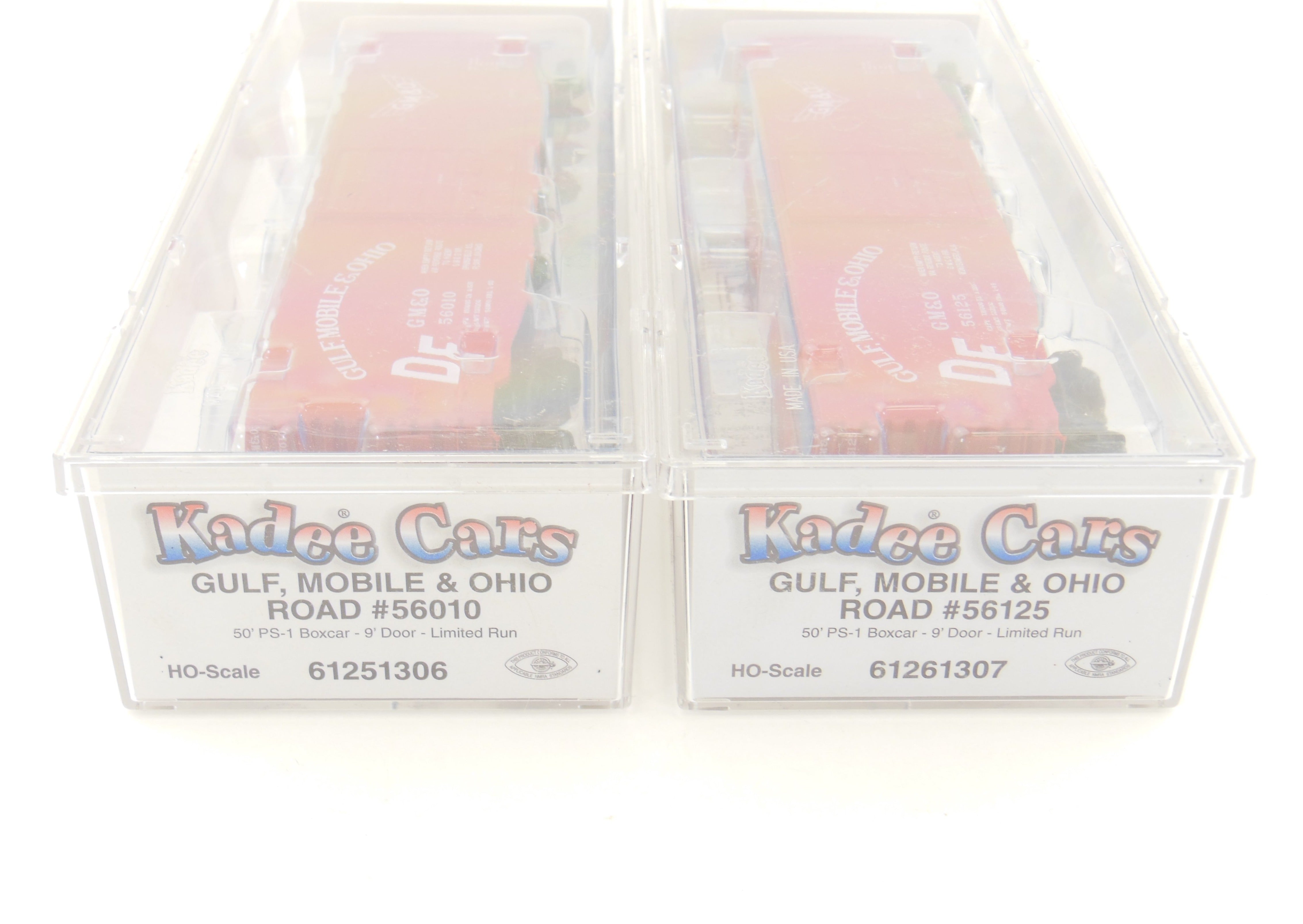 HO Scale Kadee Manufacturing GM&O - Gulf Mobile & Ohio Historical Society PS-1 50-Foot Standard Door Boxcars, Lot of 2 Sealed Brand-New Railroad Model Vehicles