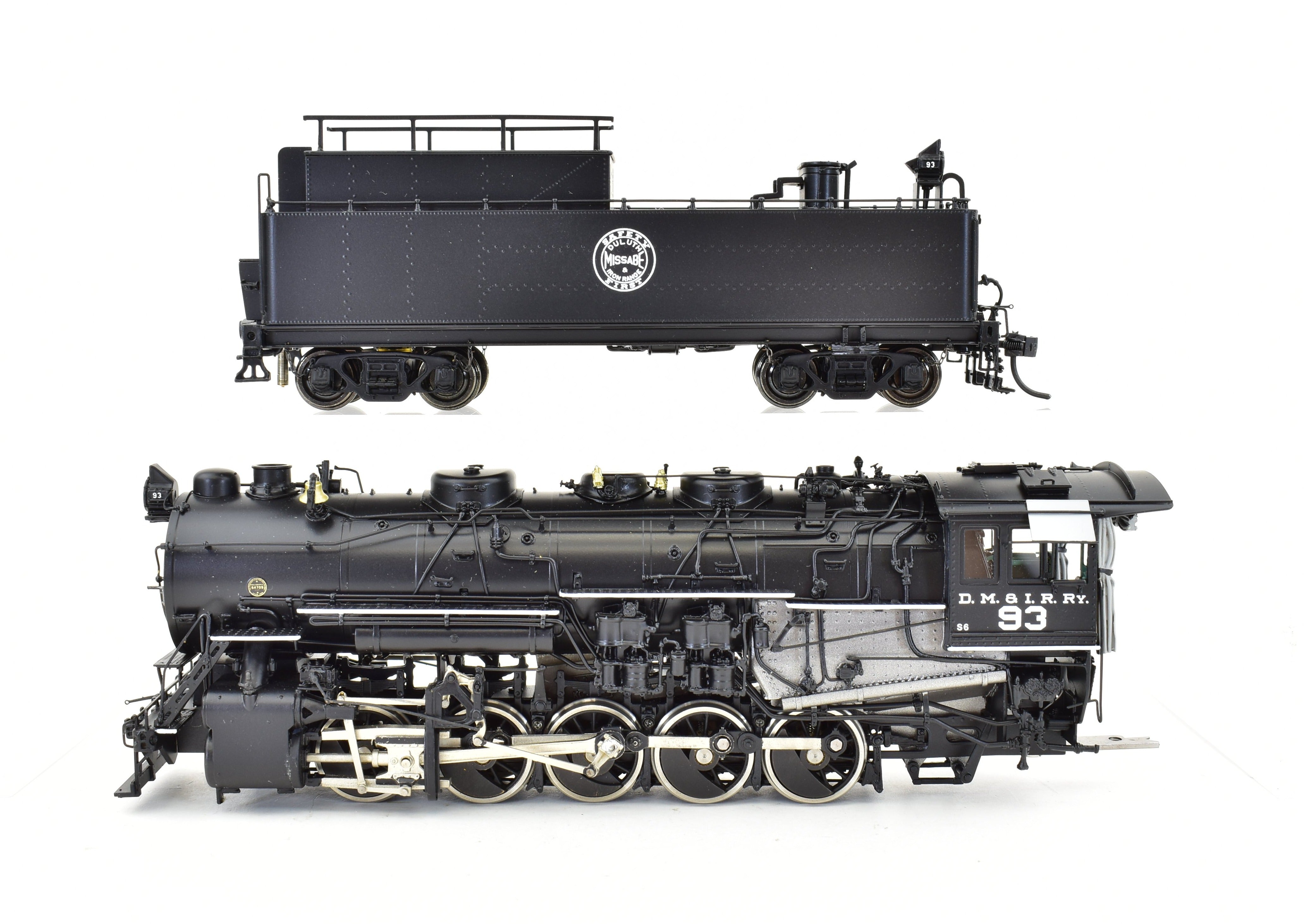 HO Scale Brass Model Train - Precision Scale Co. DM&IR S-6 0-10-0 Factory Painted Prototype #93