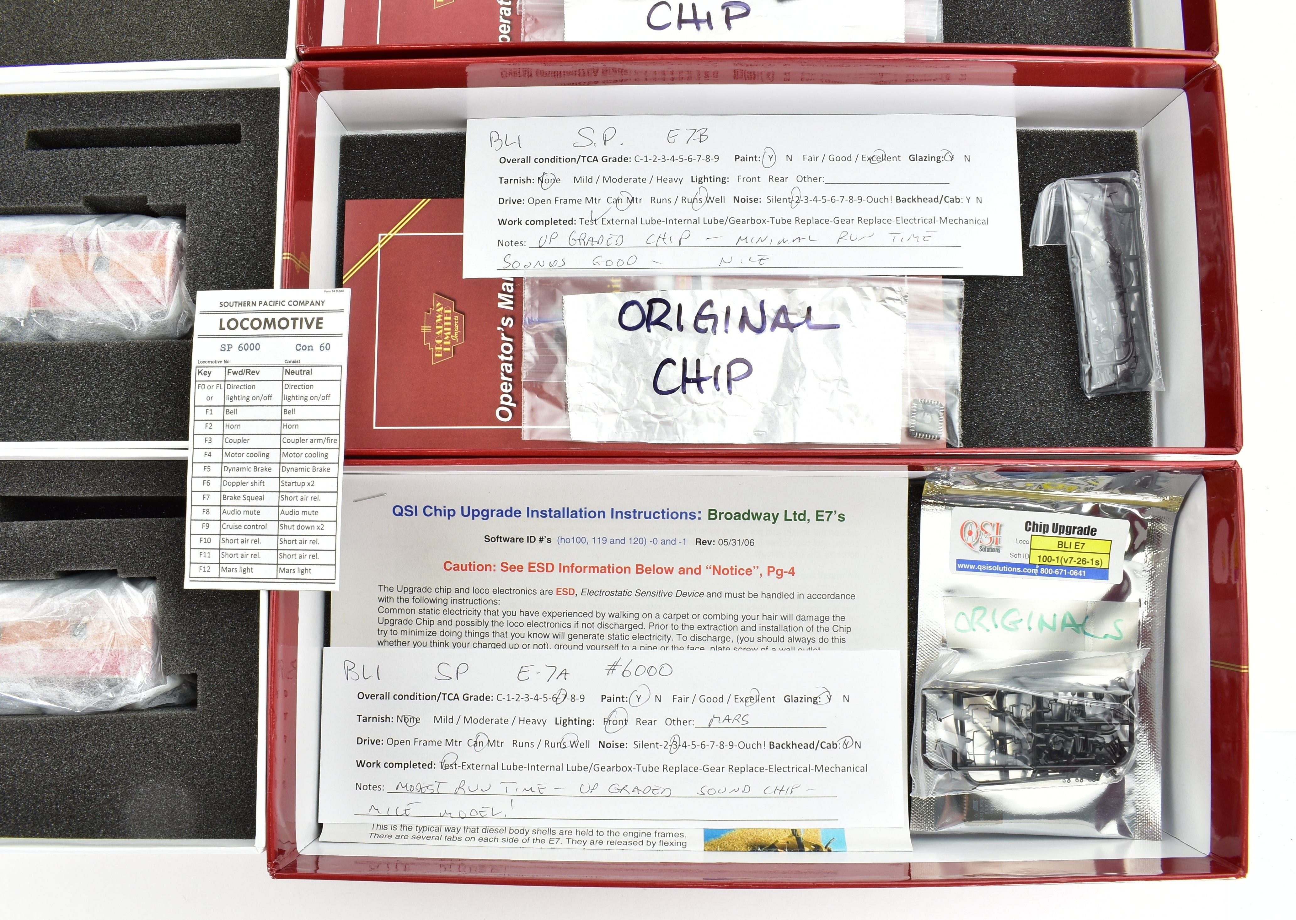 Broadway Limited Imports Southern Pacific E7A/B/B Set with QSI DCC, Sound & Upgraded Chips