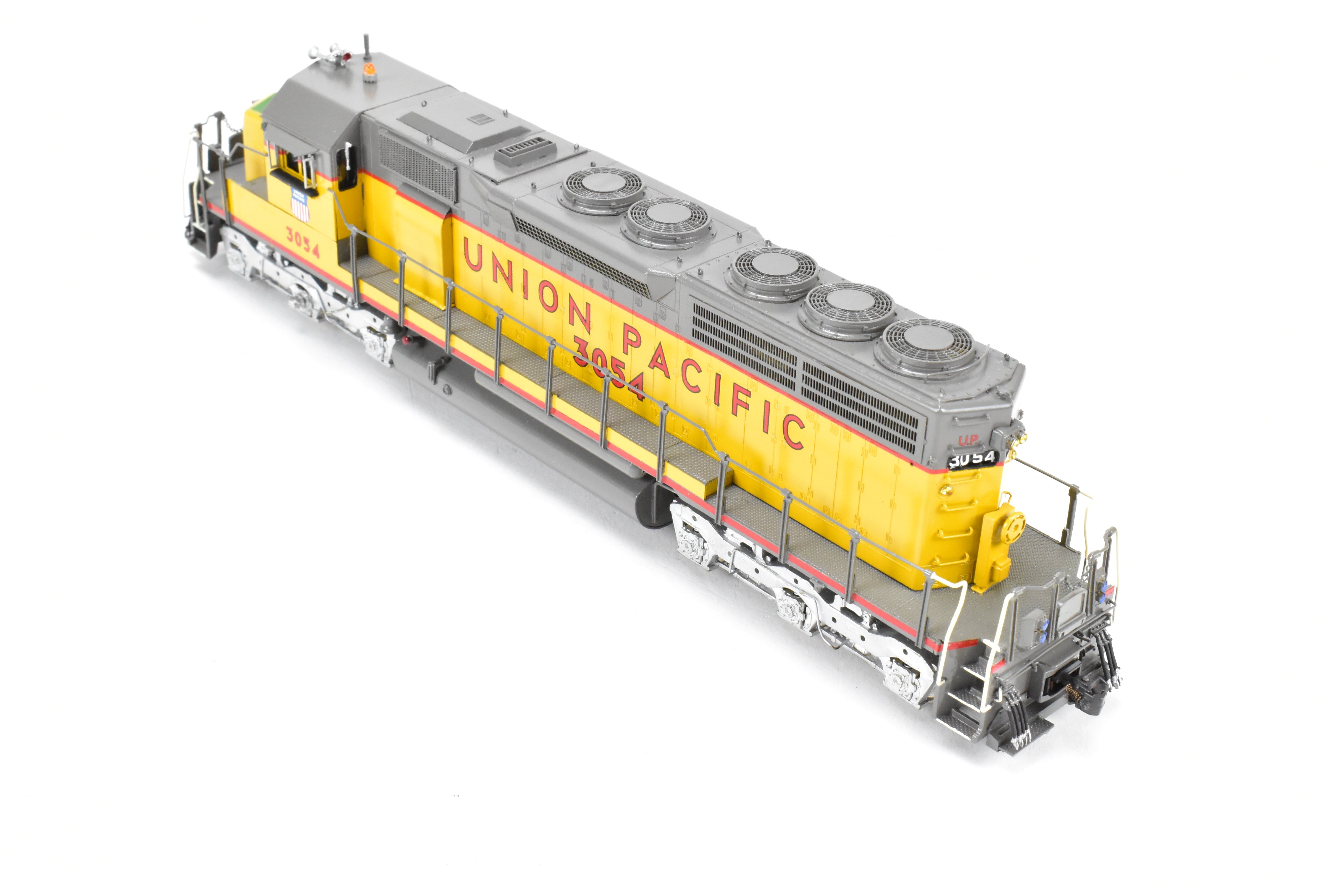 HO Scale Brass Model Train - Overland Models Inc. Union Pacific EMD SD40 Low Hood Locomotive with Dynamic Brakes, Low Mounted Brake Cylinders, Custom Painted as UP No. 3054