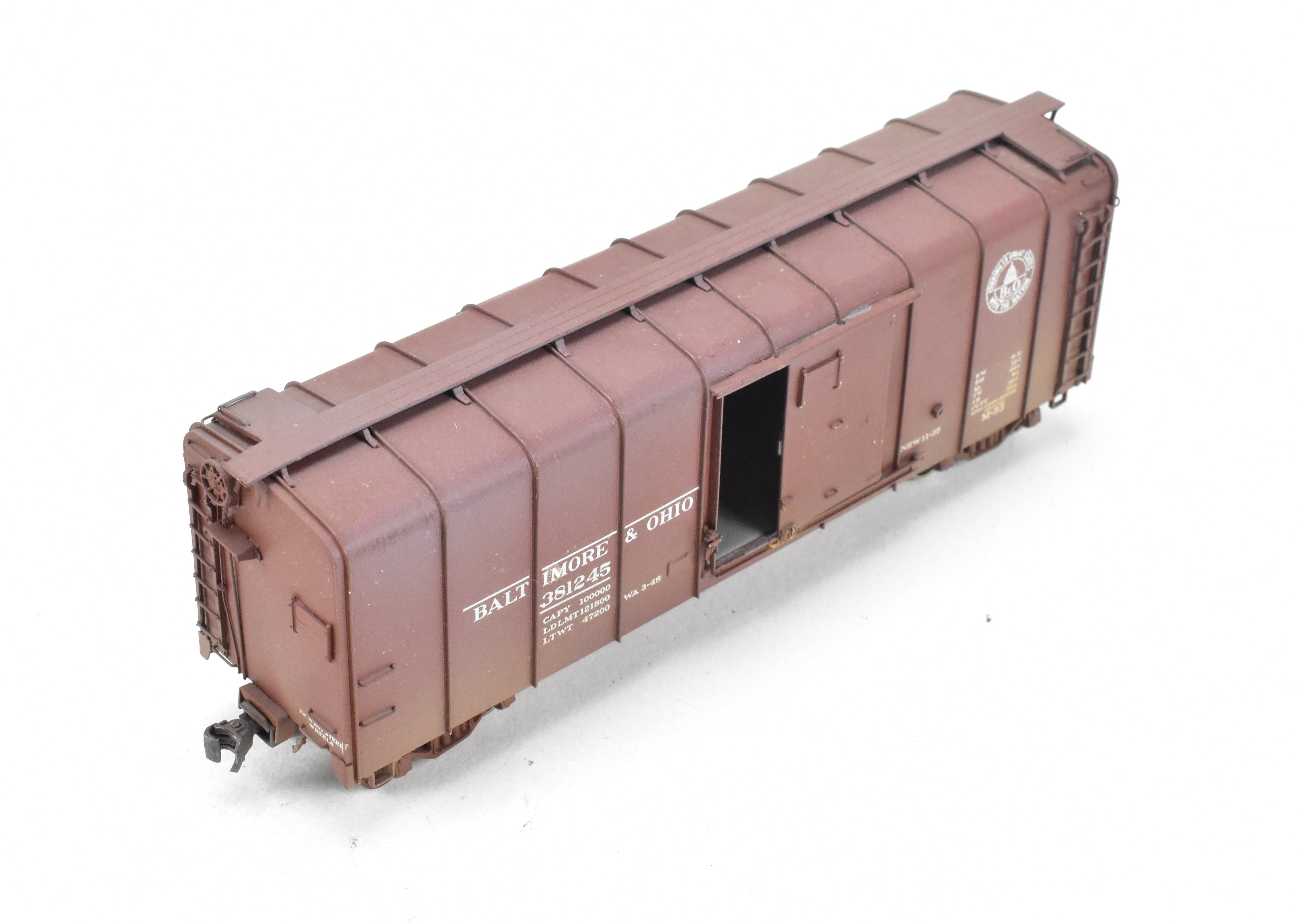 HO Brass OMI B&O M-53 Weathered Wagon Top Boxcar by Overland Models