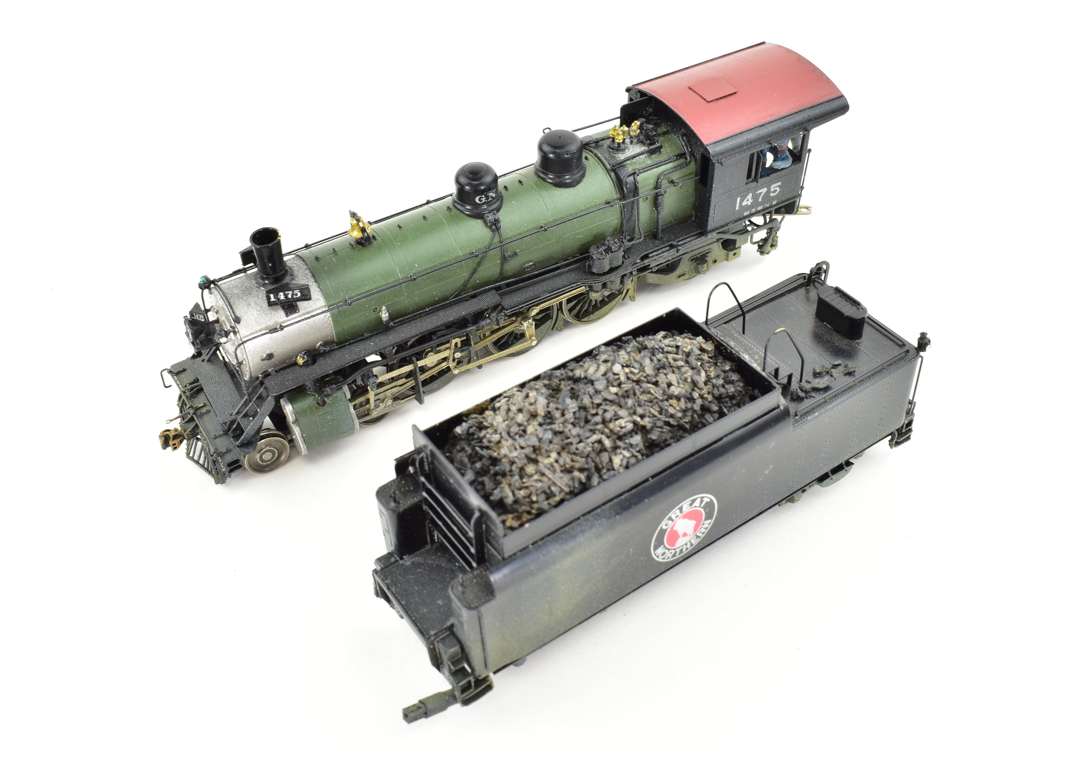 HO Scale Brass Oriental Limited Great Northern 4-6-2 Class H-6 Factory-Painted Model in Glacier Park Scheme, As-Is Condition