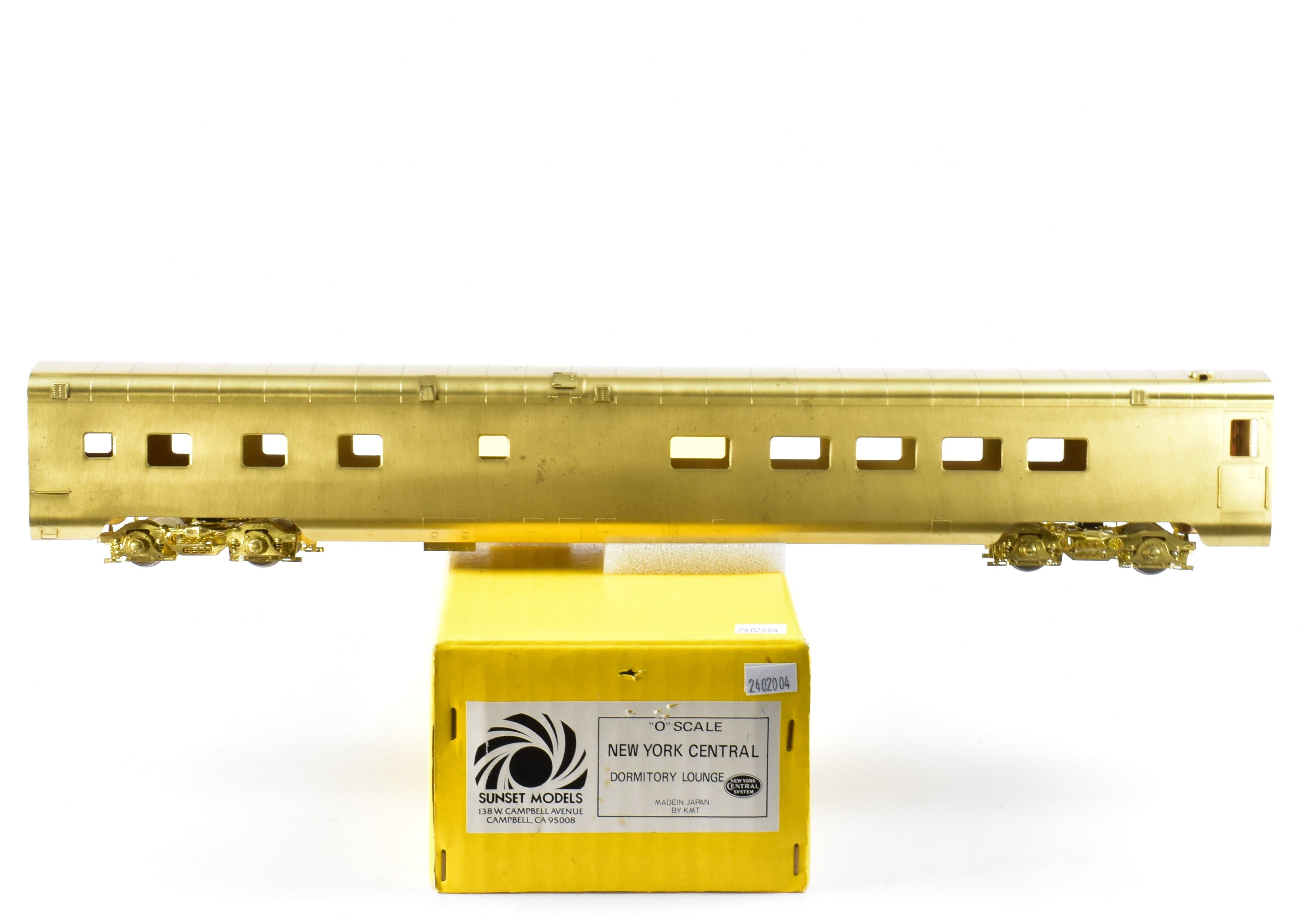 Brass Sunset Models NYC - 1:48 O Scale New York Central Dormitory Lounge with Trucks