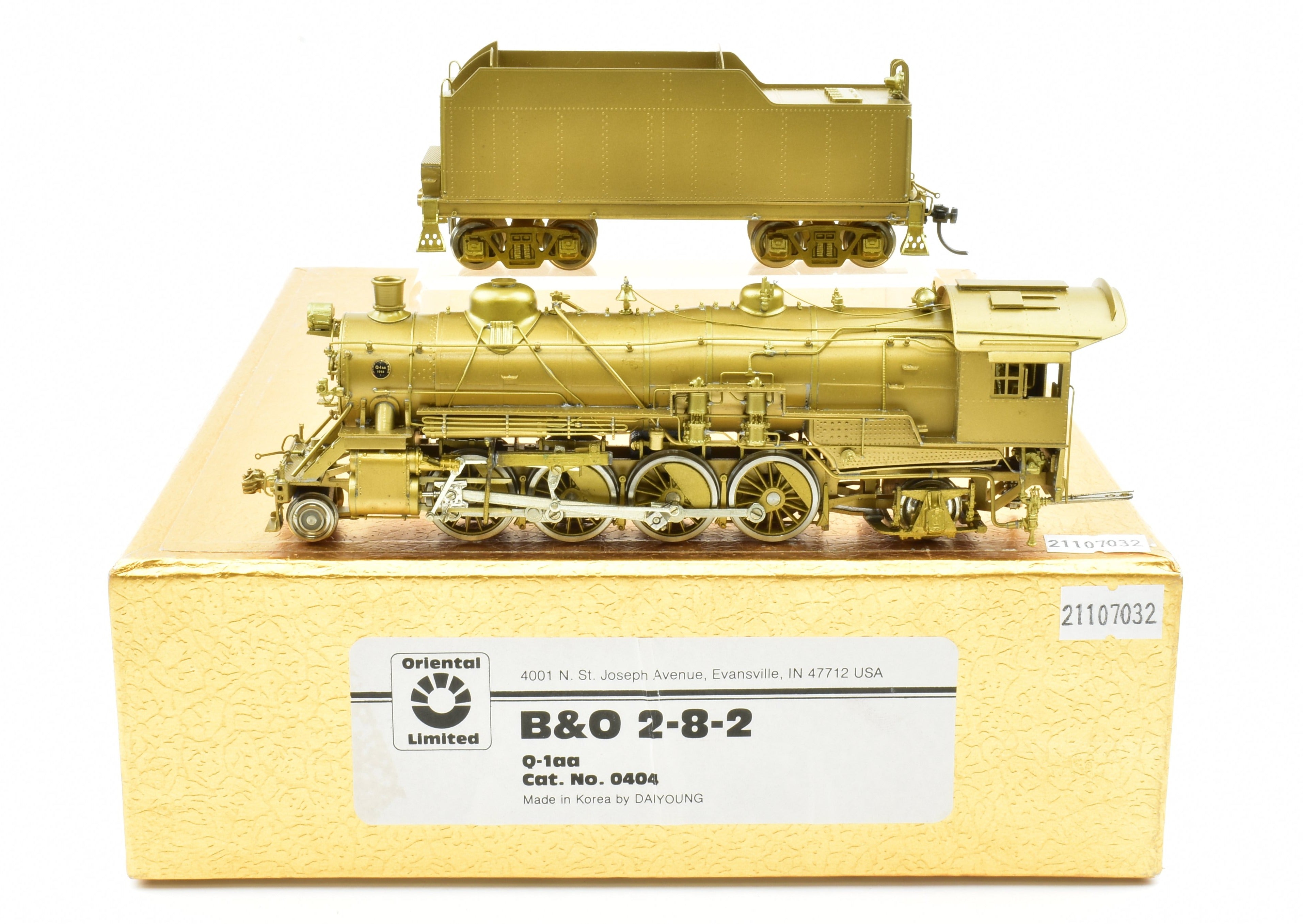 HO Scale Brass Model Train - Baltimore & Ohio Q - 1aa 2 - 8 - 2 by Brass Oriental Limited