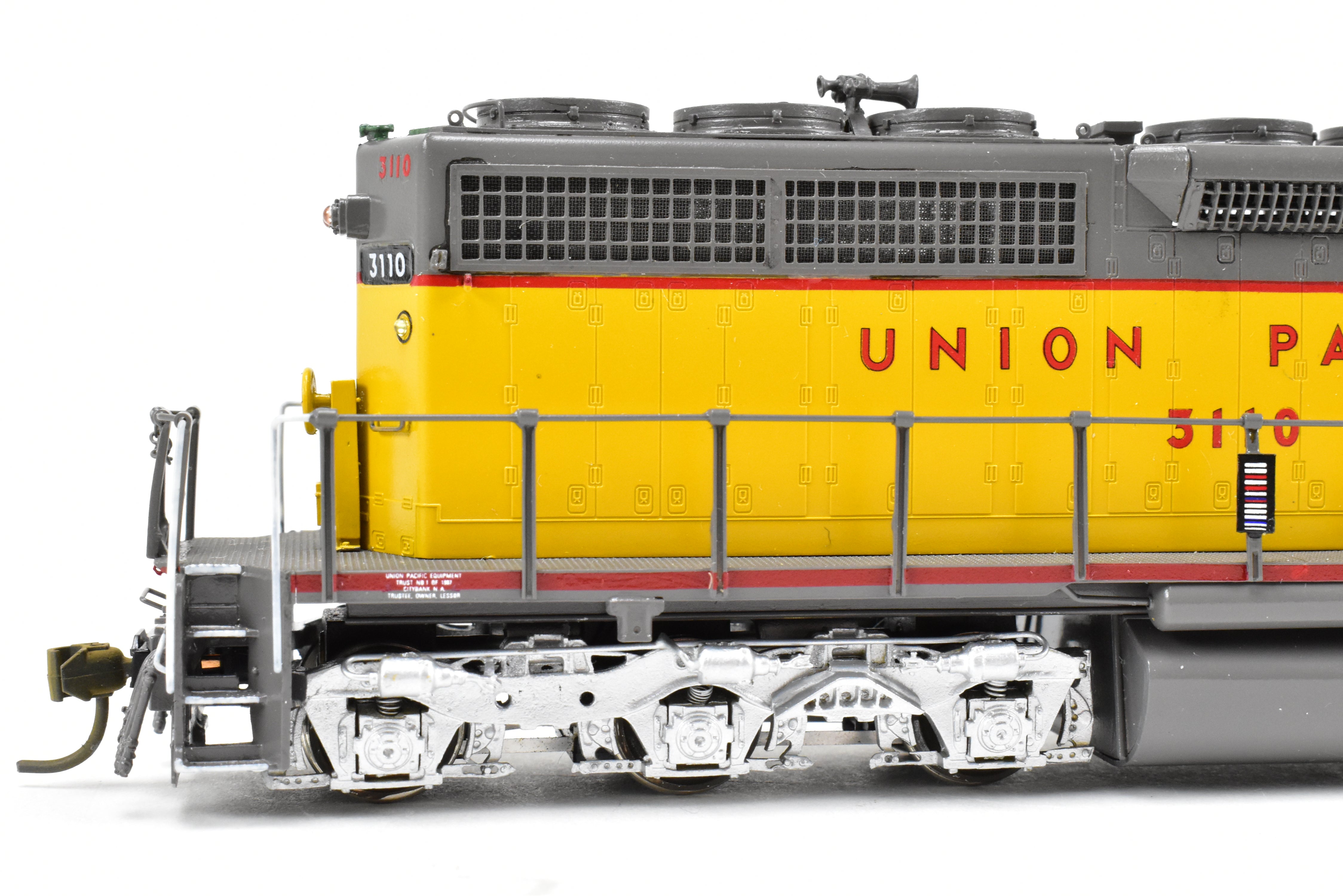 HO Scale Brass Model Train by Overland Models Inc. - Union Pacific EMD SD40 Locomotives with Road Numbers from 3083 to 3122, Specifically CP #3110