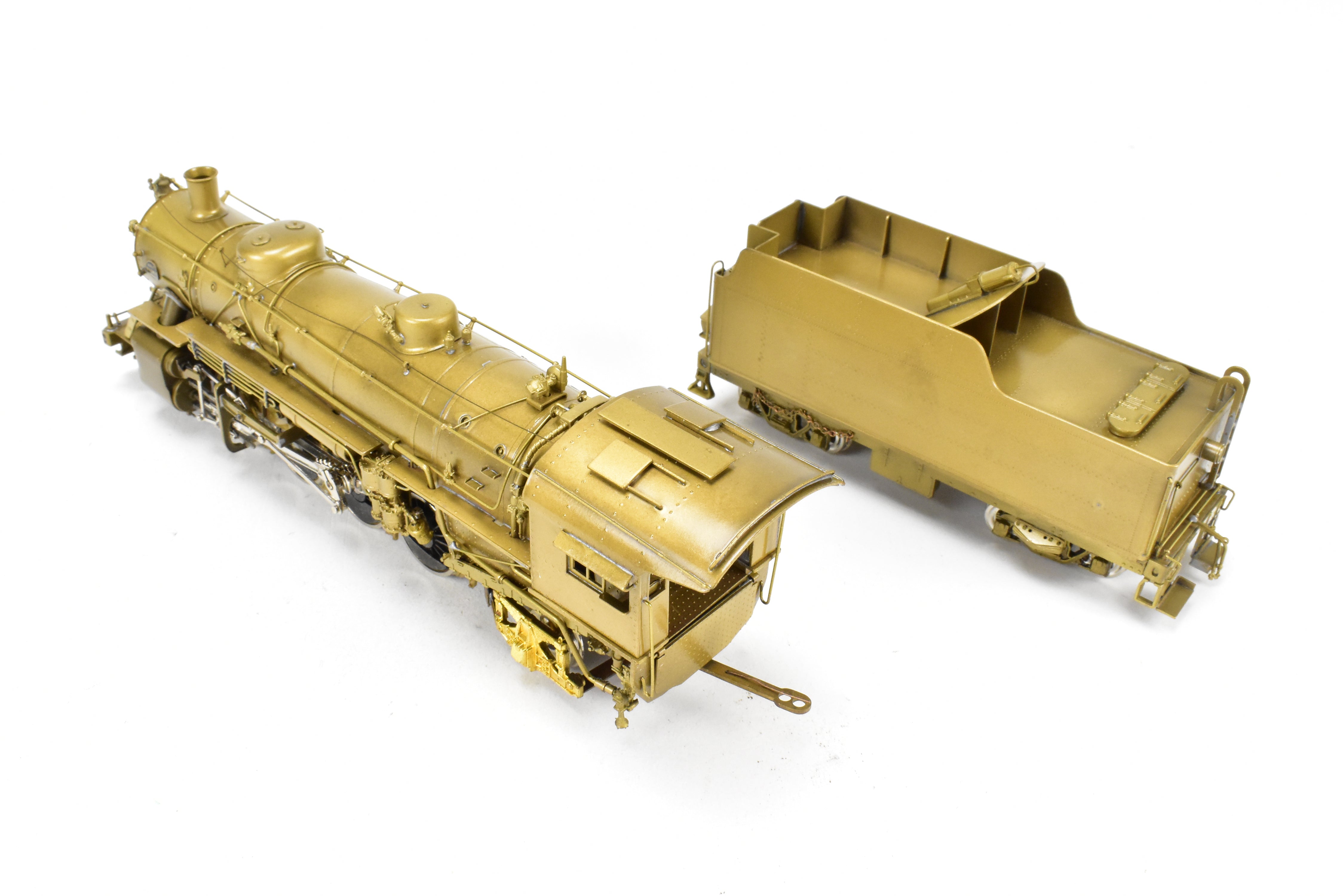 High - Quality HO Scale Brass Pacific Fast Mail (PFM) United States Railway Administration (USRA) 2 - 8 - 2 Light Class Mikado Locomotive Model from 1977 Run, Sold As - Is