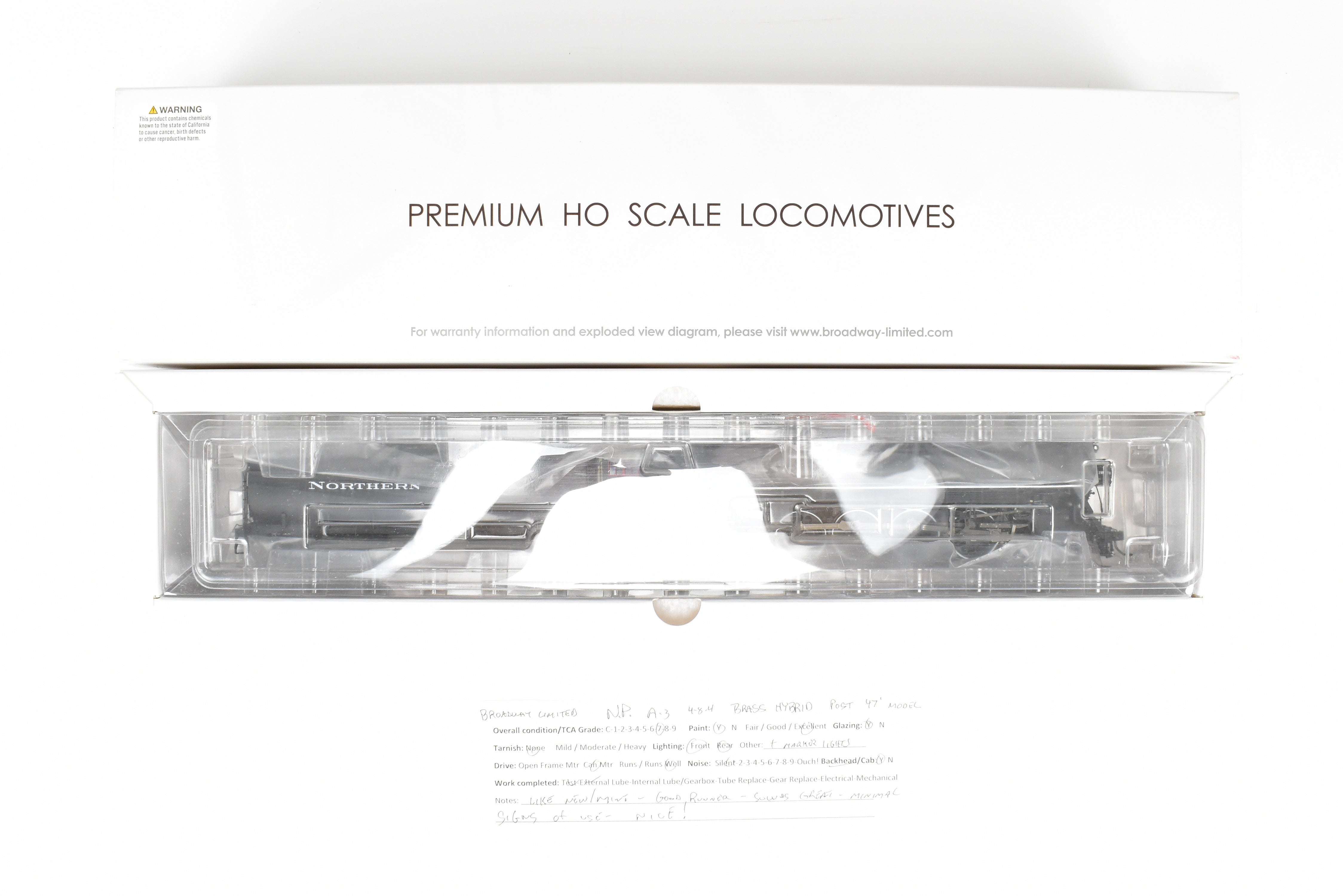 HO Scale Brass Hybrid Model Train by BLI - Broadway Limited Imports, NP - Northern Pacific A - 3 4 - 8 - 4 FP #2666 with Smoke and Paragon 4 Sound for Both DC and DCC Layouts
