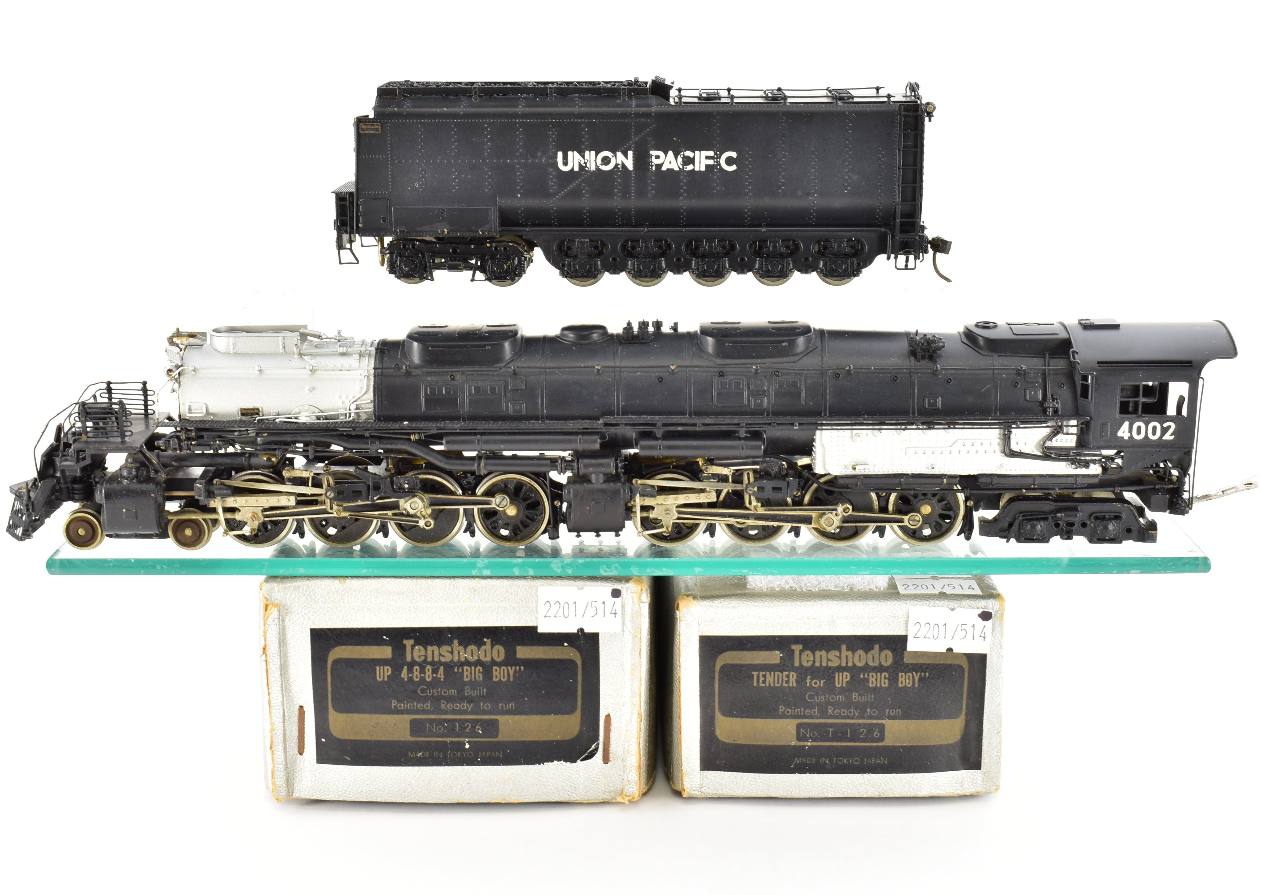 Collectible HO Scale Brass Model Train - PFM Tenshodo Union Pacific 4-8-8-4 Big Boy Crown FP Locomotive No. 4002, Rare Hand-Built Signature Series from 1961