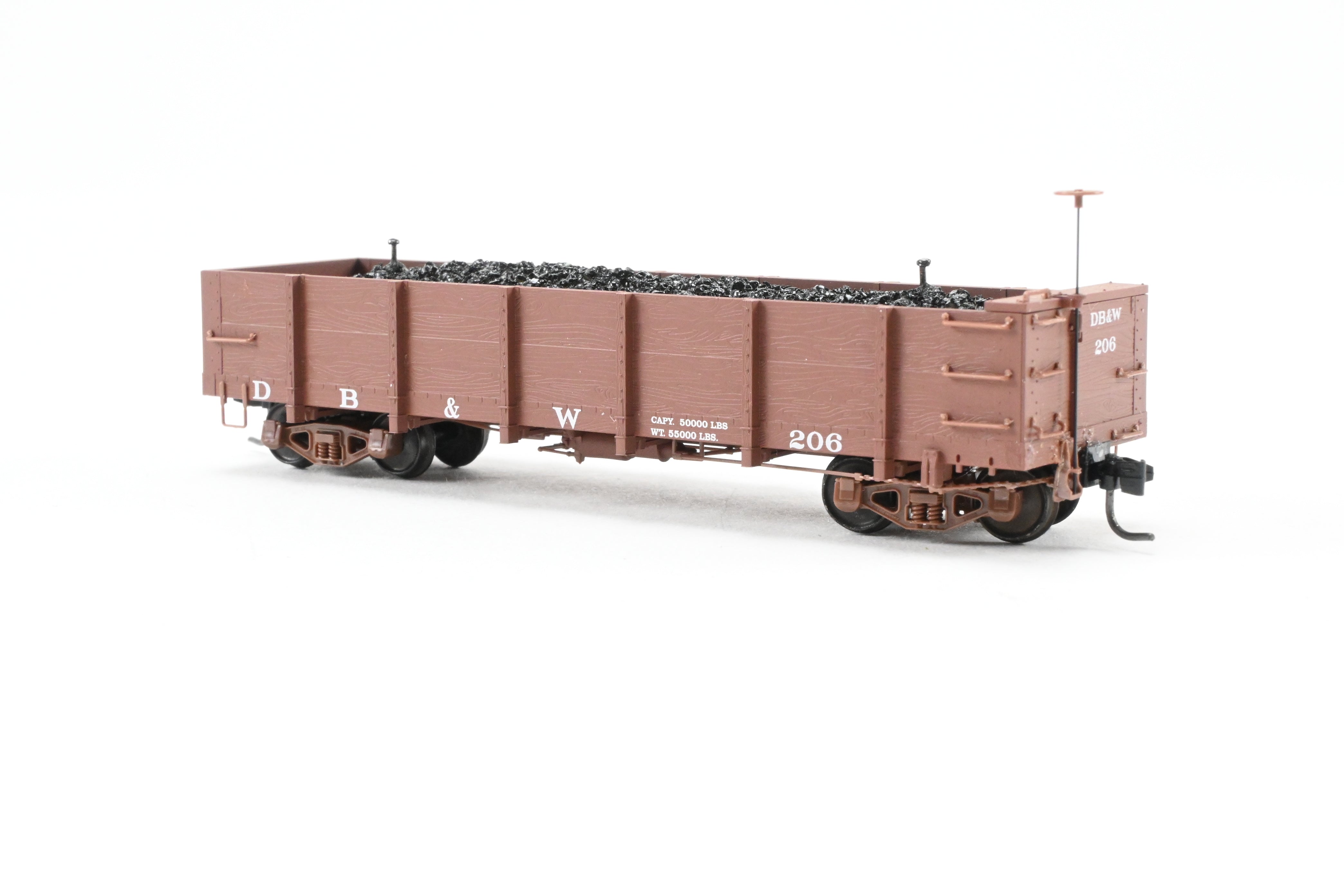 HOn3 Scale Micro-Trains Denver Boulder & Western (DB&W) 30-Foot Gondola Model with One Step Missing