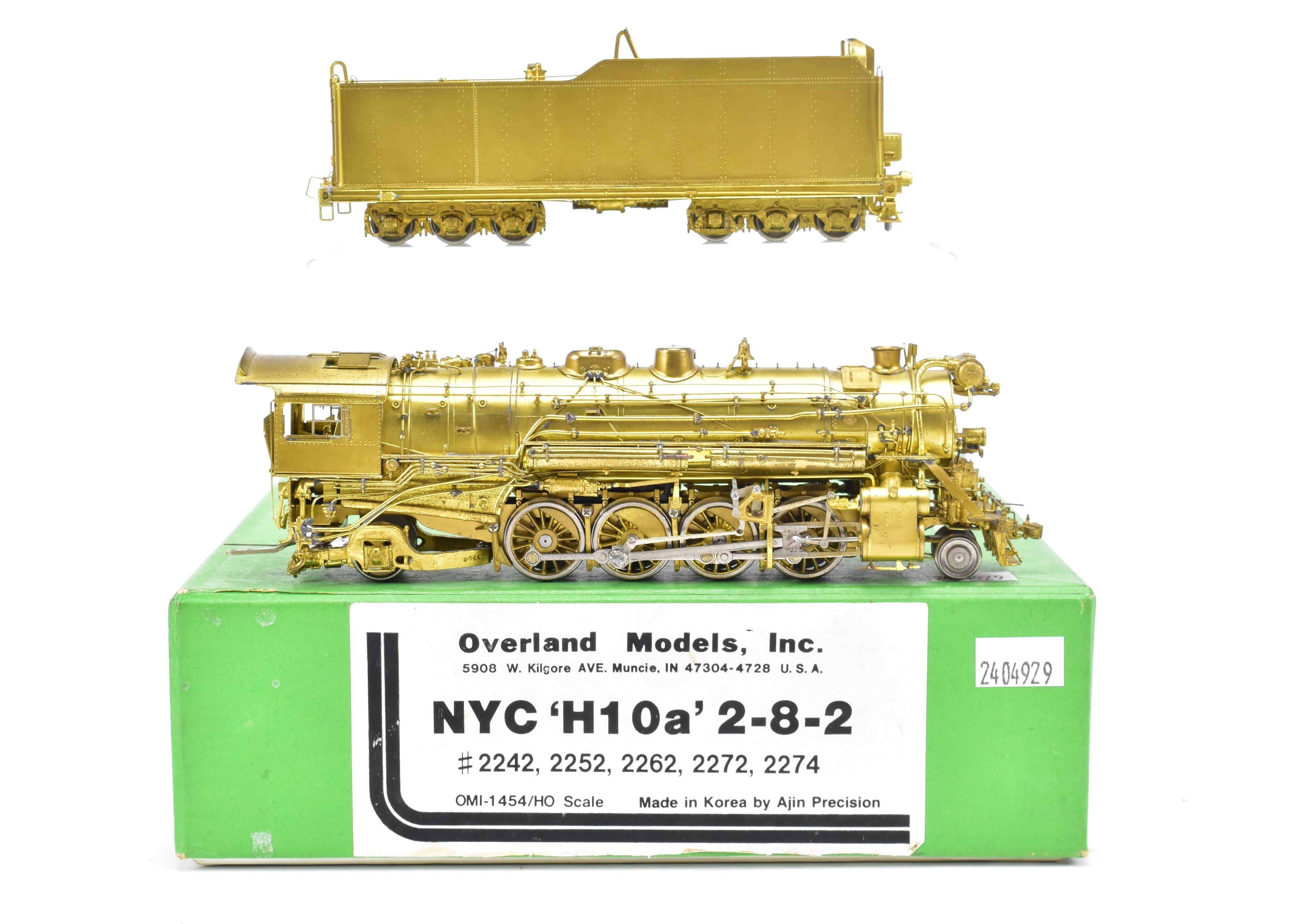 HO Scale Brass OMI - Overland Models New York Central H - 10a 2 - 8 - 2 Mikado Locomotive Model