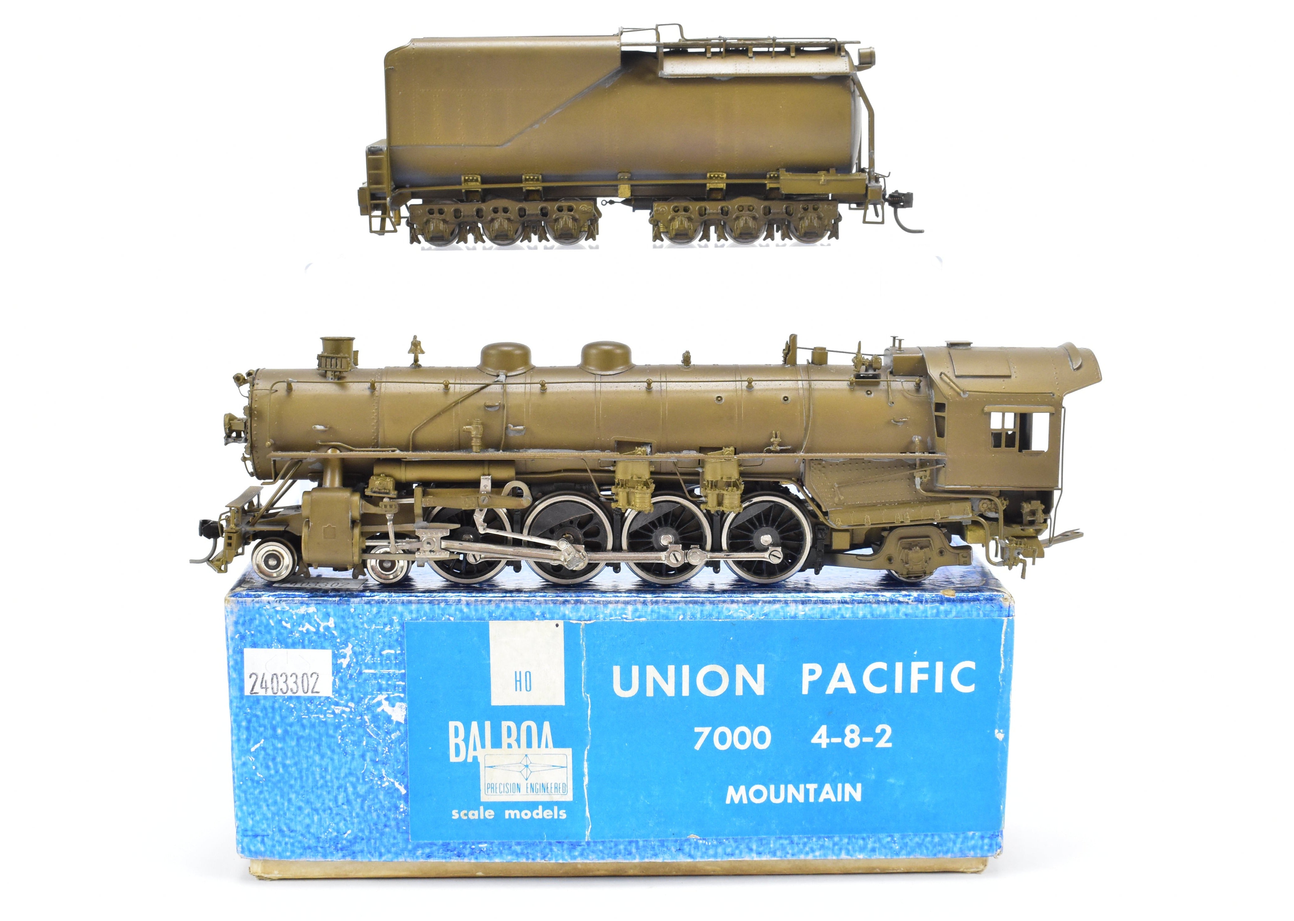 High - Quality HO Scale Brass Balboa Union Pacific 4 - 8 - 2 Mountain Locomotive Model, Class #7000