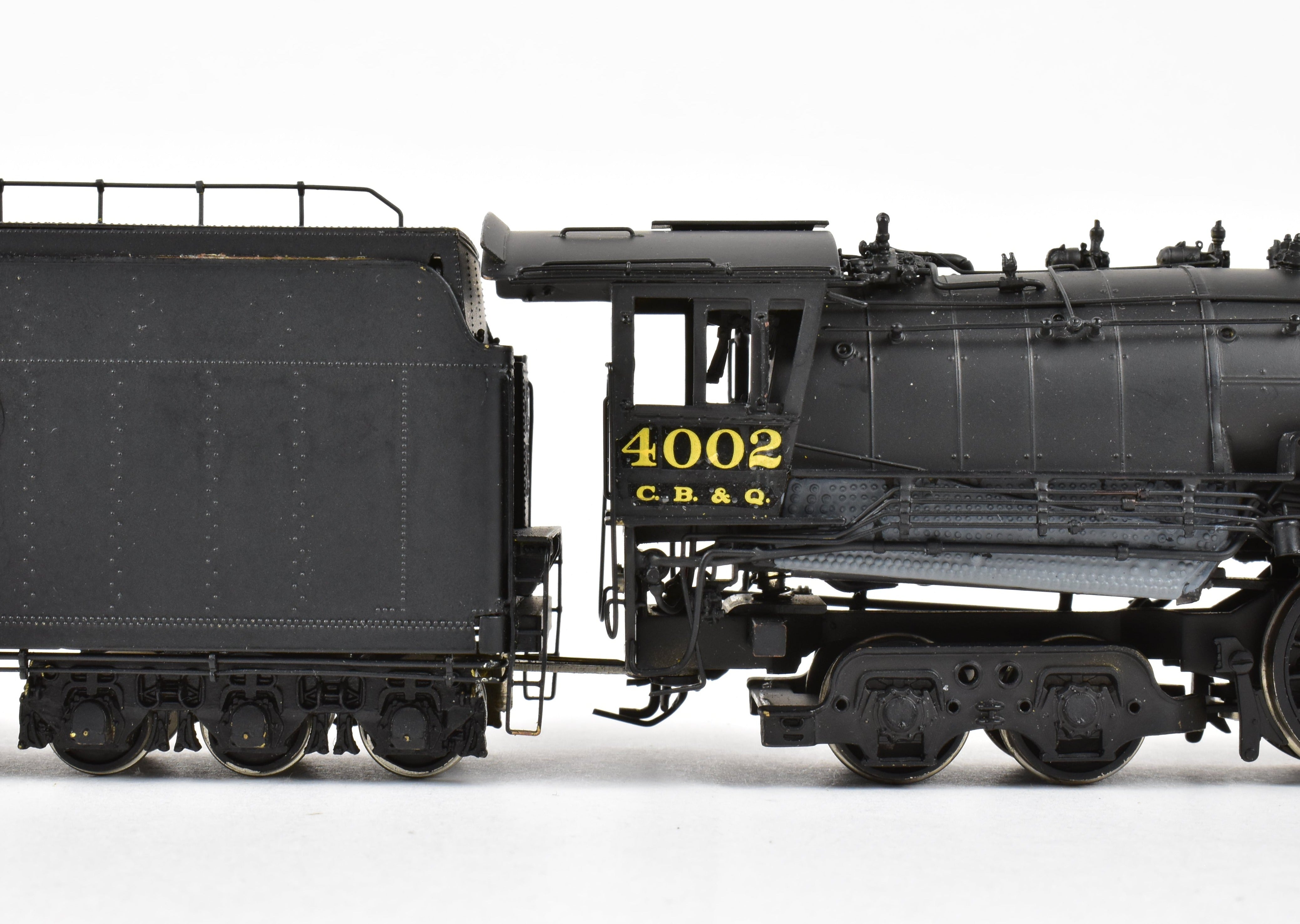 High - Quality HO Scale Brass Model Train - Sunset Models CB&Q - Burlington Route S - 4 4 - 6 - 4 Hudson Custom Painted Locomotive #4002