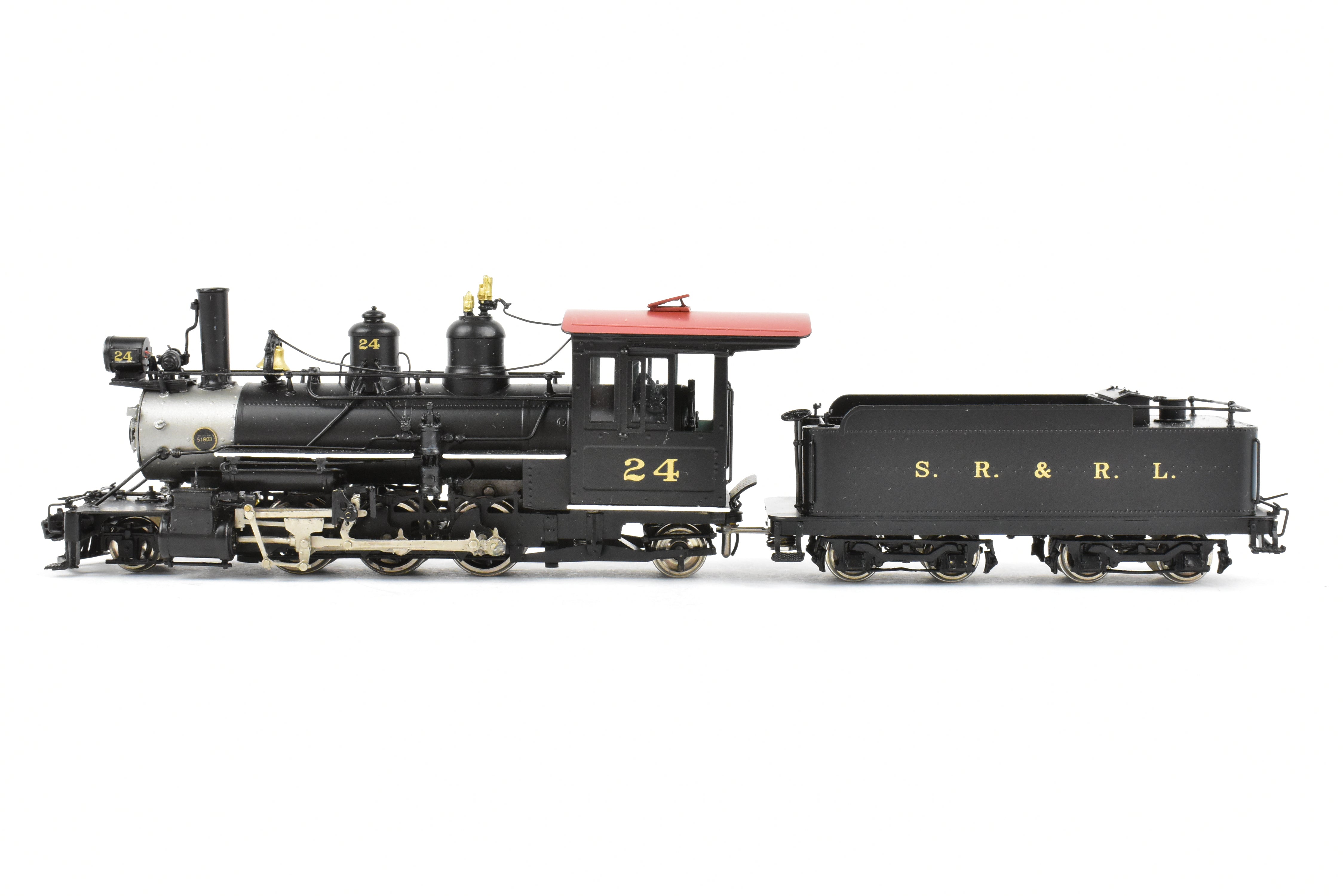 HOn30 Scale Brass Model Train & Trooper of Sandy River & Rangeley Lakes #24 2-6-2 FP - Ideal for Maine Narrow Gauge Enthusiasts