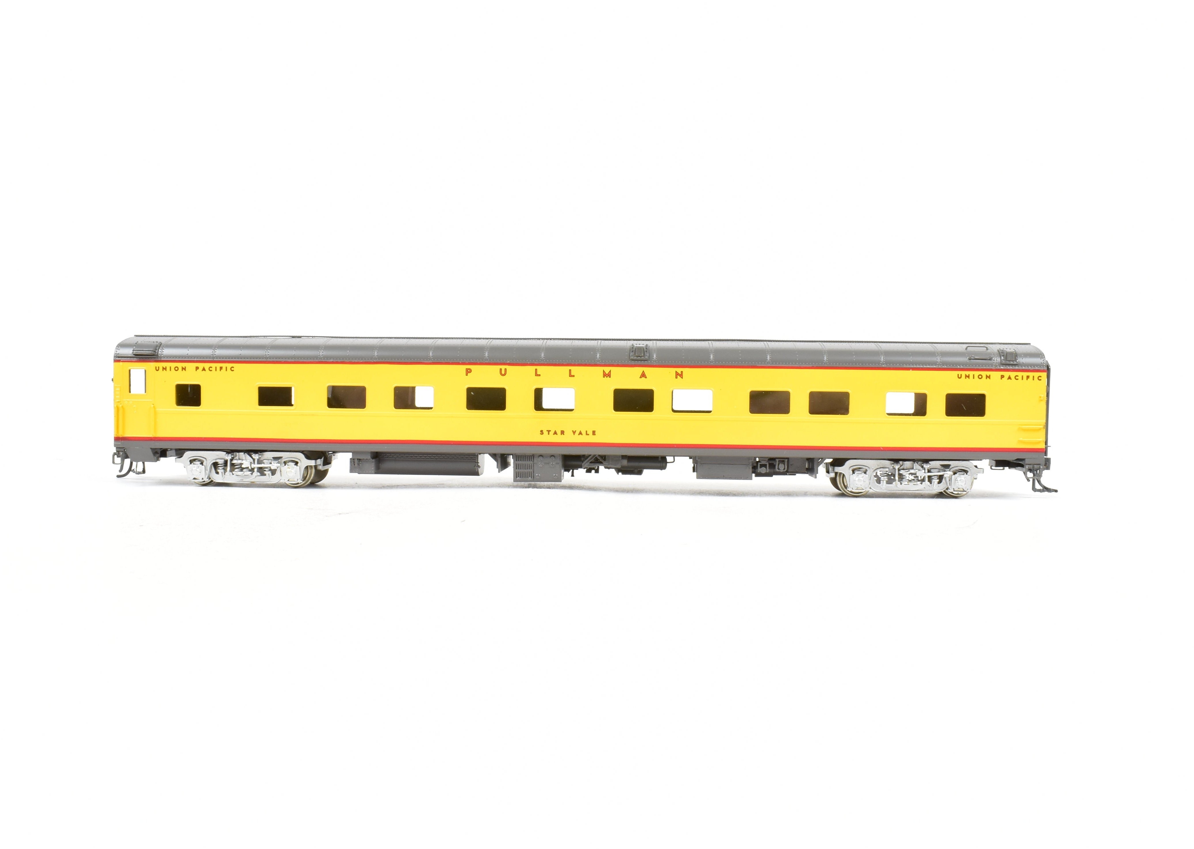High - Quality HO Scale Brass Union Pacific Star Vale 11 - Bedroom Star Series Sleeper Model by Wasatch Model Co., Professionally Painted