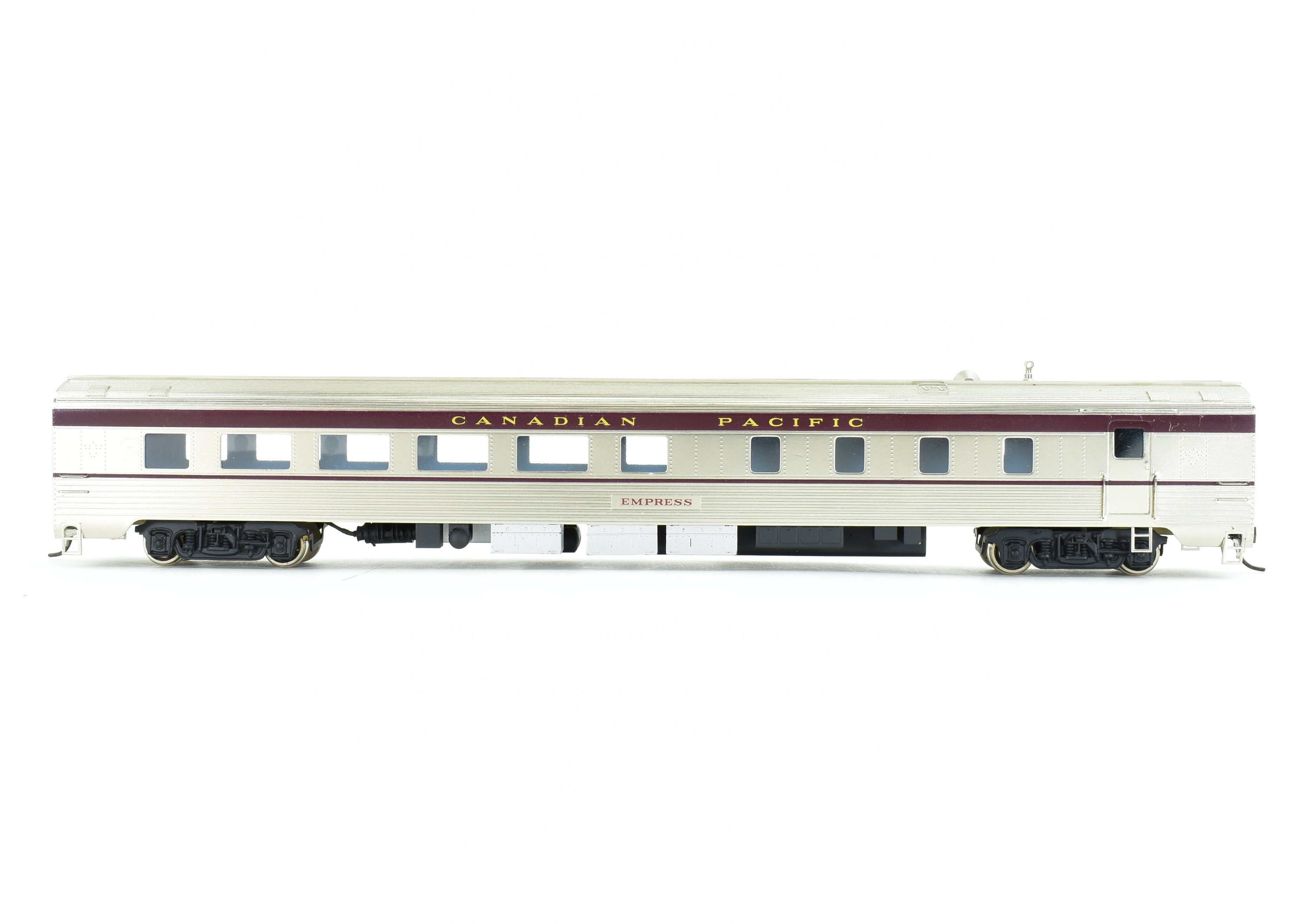 High - Quality HO Scale Brass S. Soho & Co. Canadian Pacific Railroad Empress Lightweight Dining Car with Custom Finishing