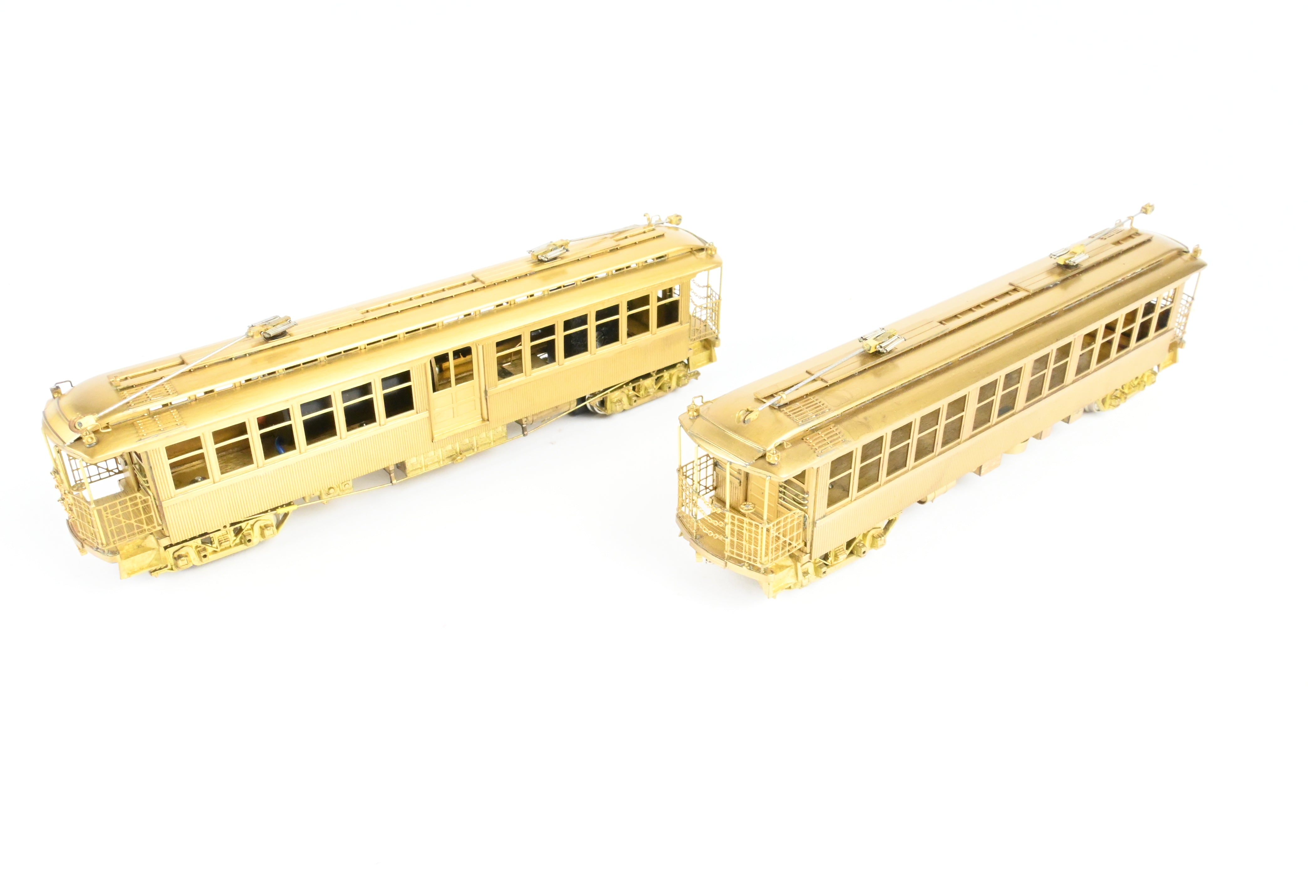 High - Quality HO Scale Brass Model Train Set by WP Car Corp. - Brooklyn Rapid Transit/Brooklyn Union Elevated 1200 Equipped with Trolley Poles