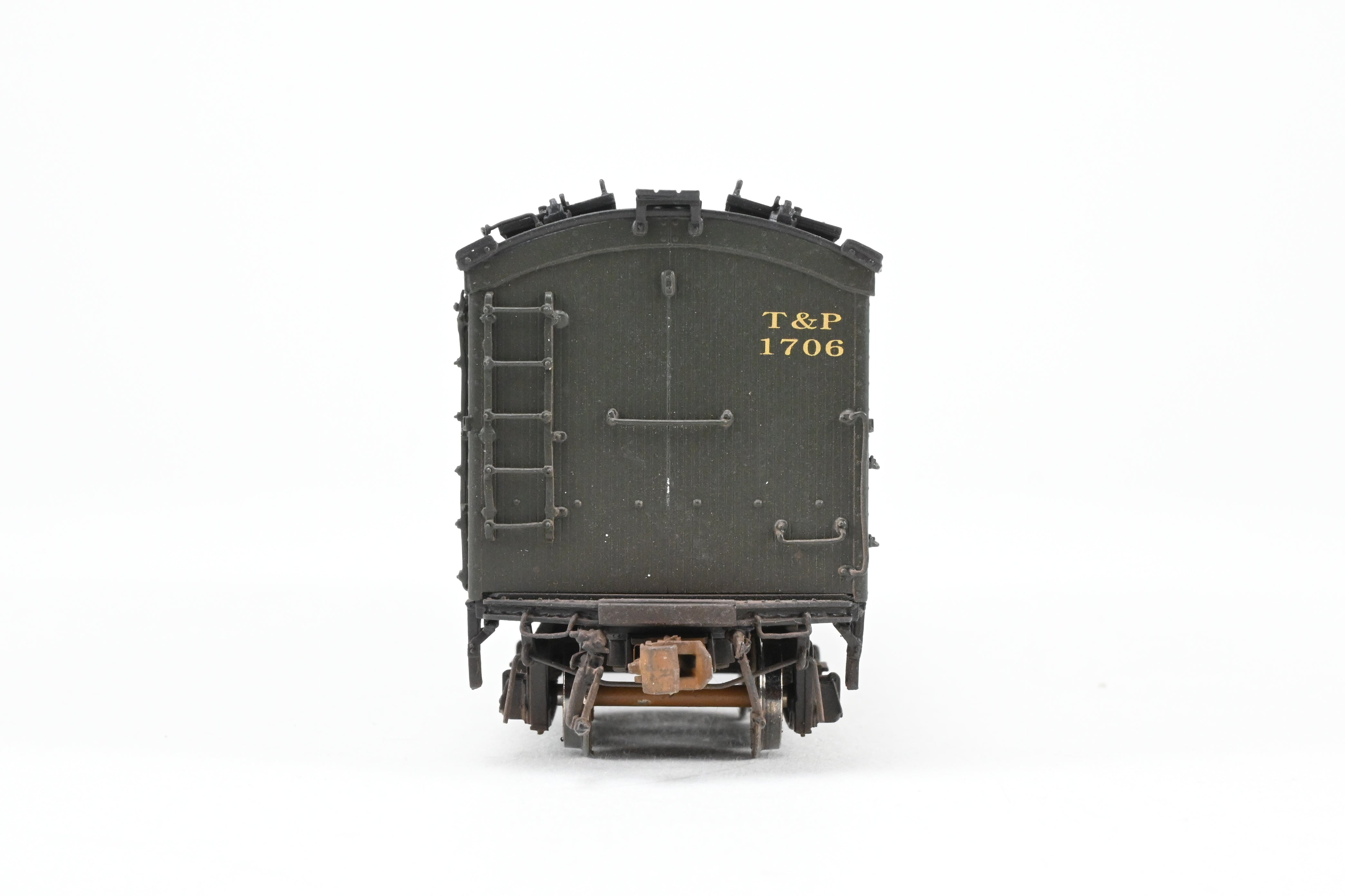 HO Scale Brass Precision Scale Co. Texas & Pacific 53' 6 Reefer with Miner Brake System