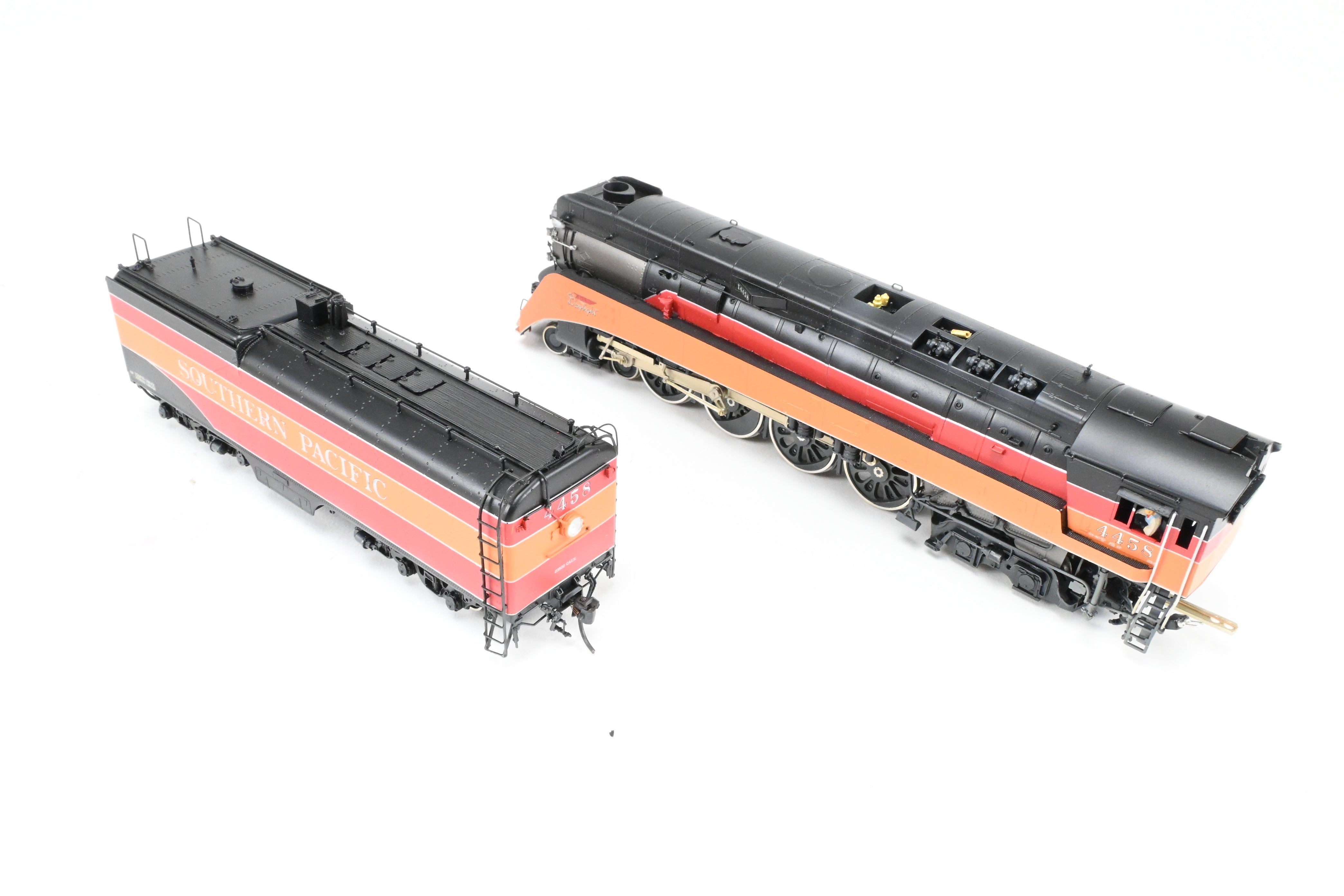 HO Scale Brass Model Train CON Key Imports SP - Southern Pacific GS - 5 4 - 8 - 4 Late Daylight Custom Series #84 Road No. 4458 with Light Weathering and PFM Sound Function