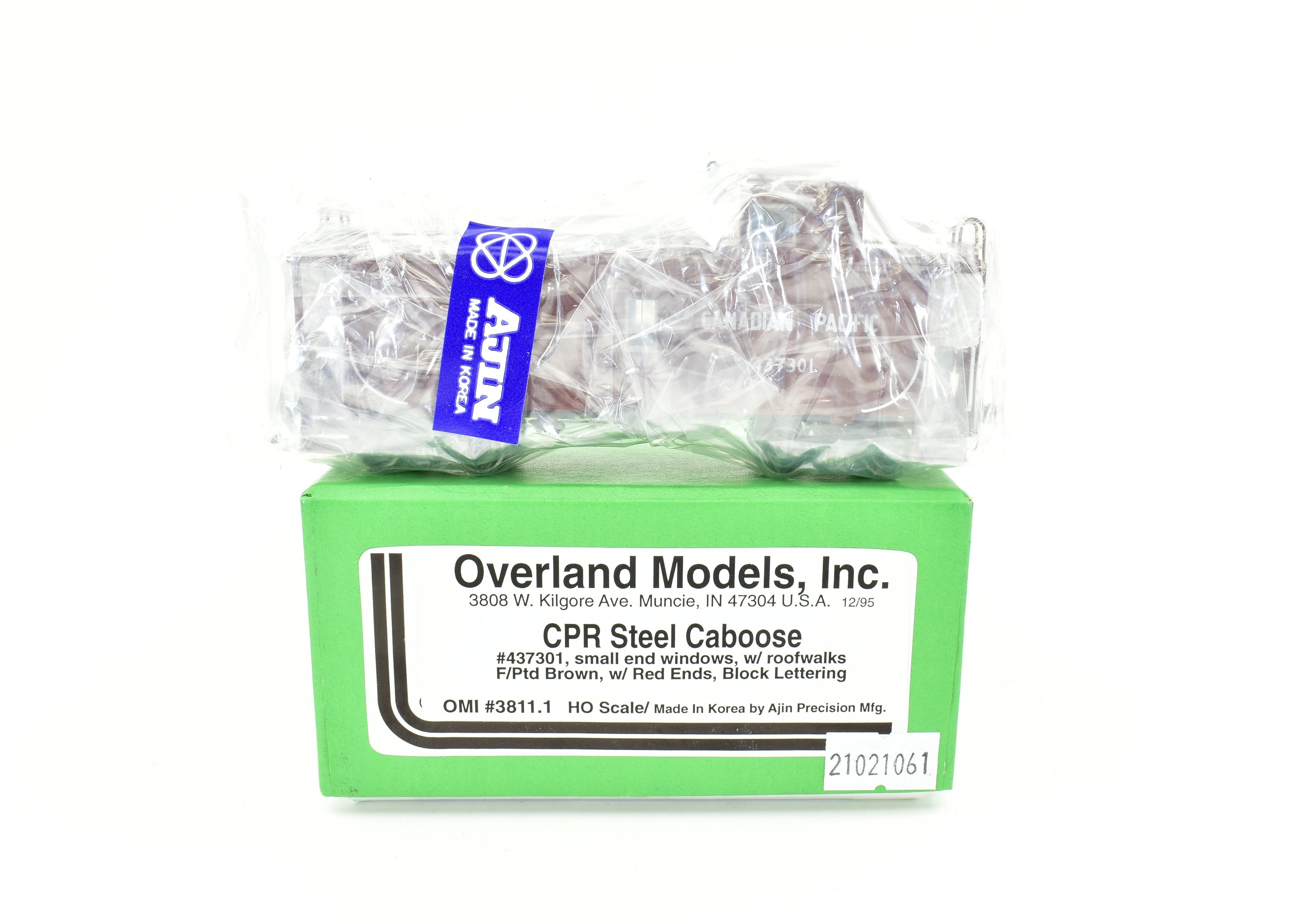 HO Scale Brass Canadian Pacific Steel Caboose by Overland Models, Inc. (OMI), Factory Painted with #437301 Decoration