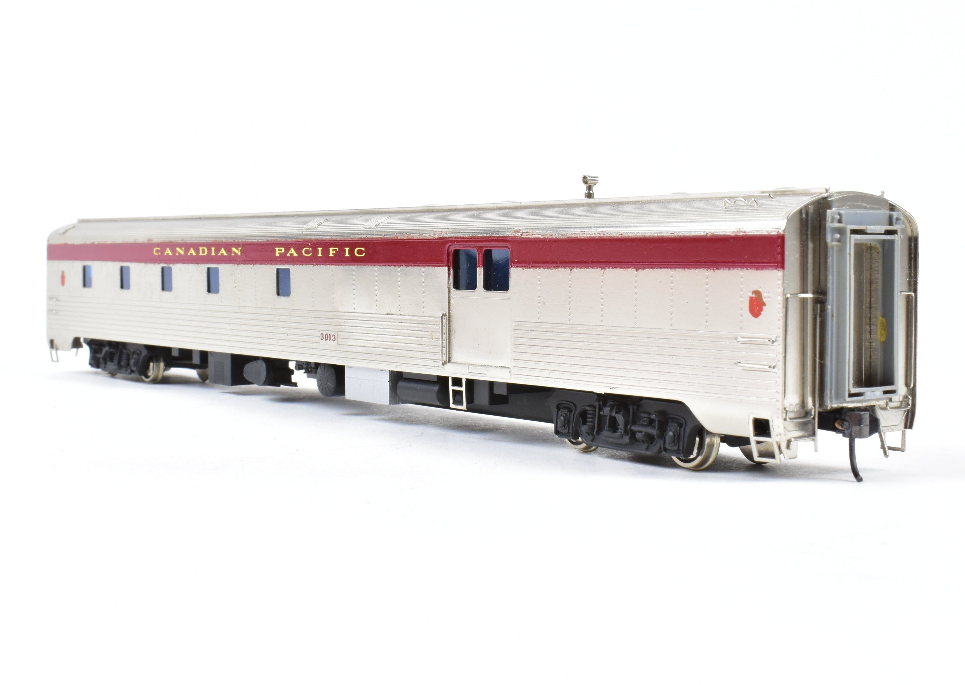 HO Scale Brass Model of Canadian Pacific Railroad #610 Lightweight Baggage Dormitory Custom Finished by S. Soho & Co.