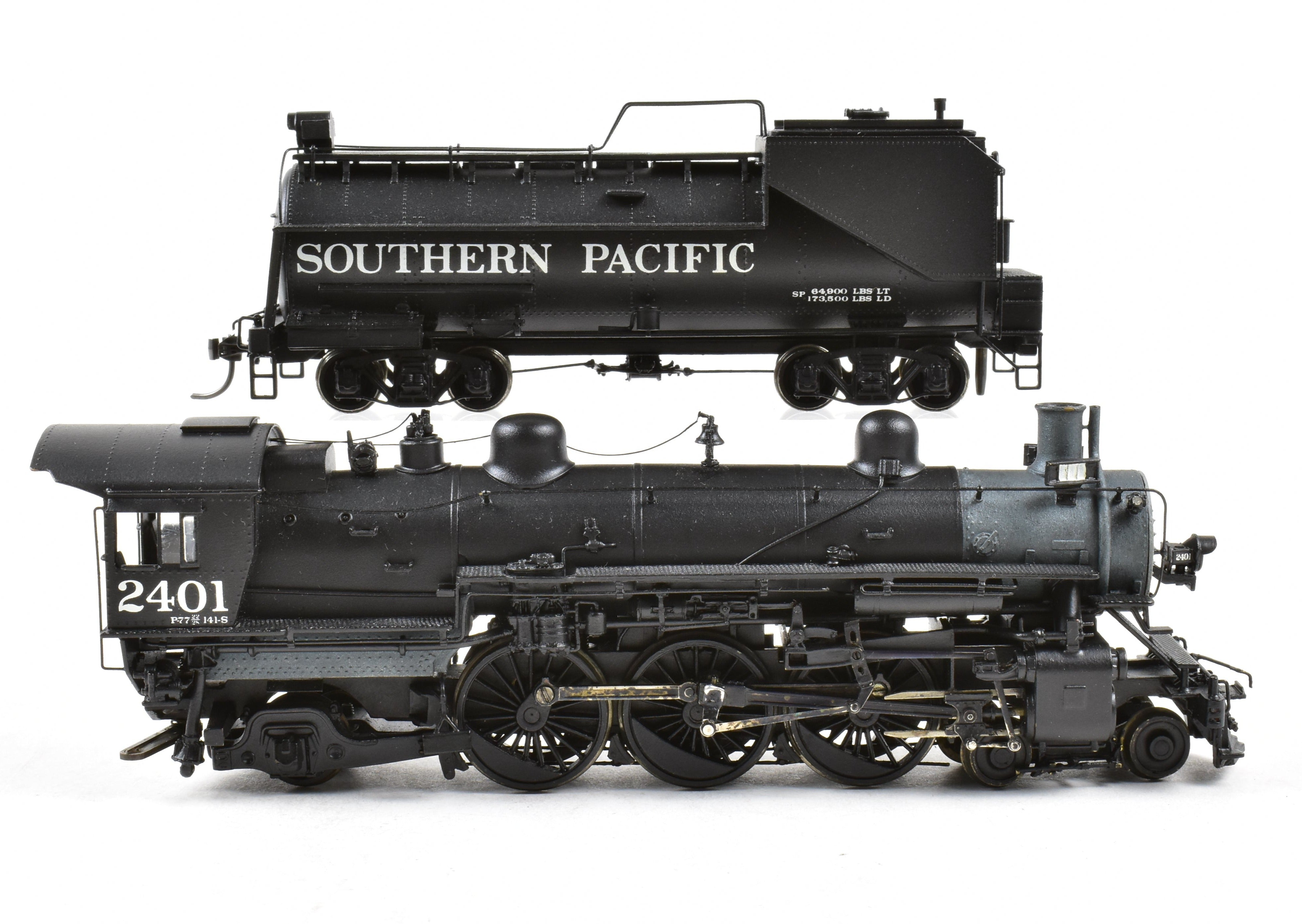 HO Scale Brass Model Train - Westside Model Co. Southern Pacific Class P - 4 4 - 6 - 2 Pacific Locomotive with Custom Painting