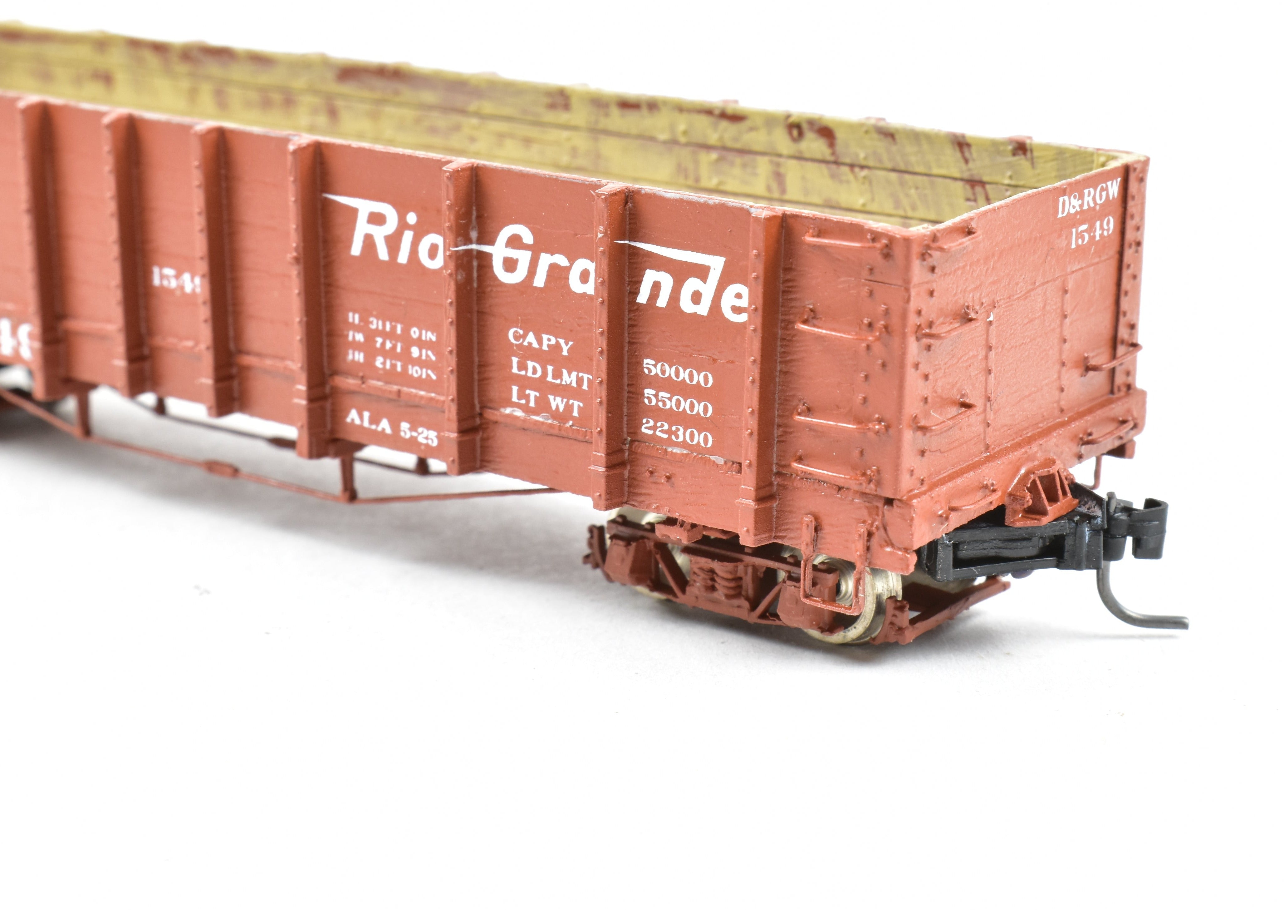 1940s D&RGW Denver & Rio Grande Western Custom-Built HOn3 Gondola #1549 by Leadville Supply