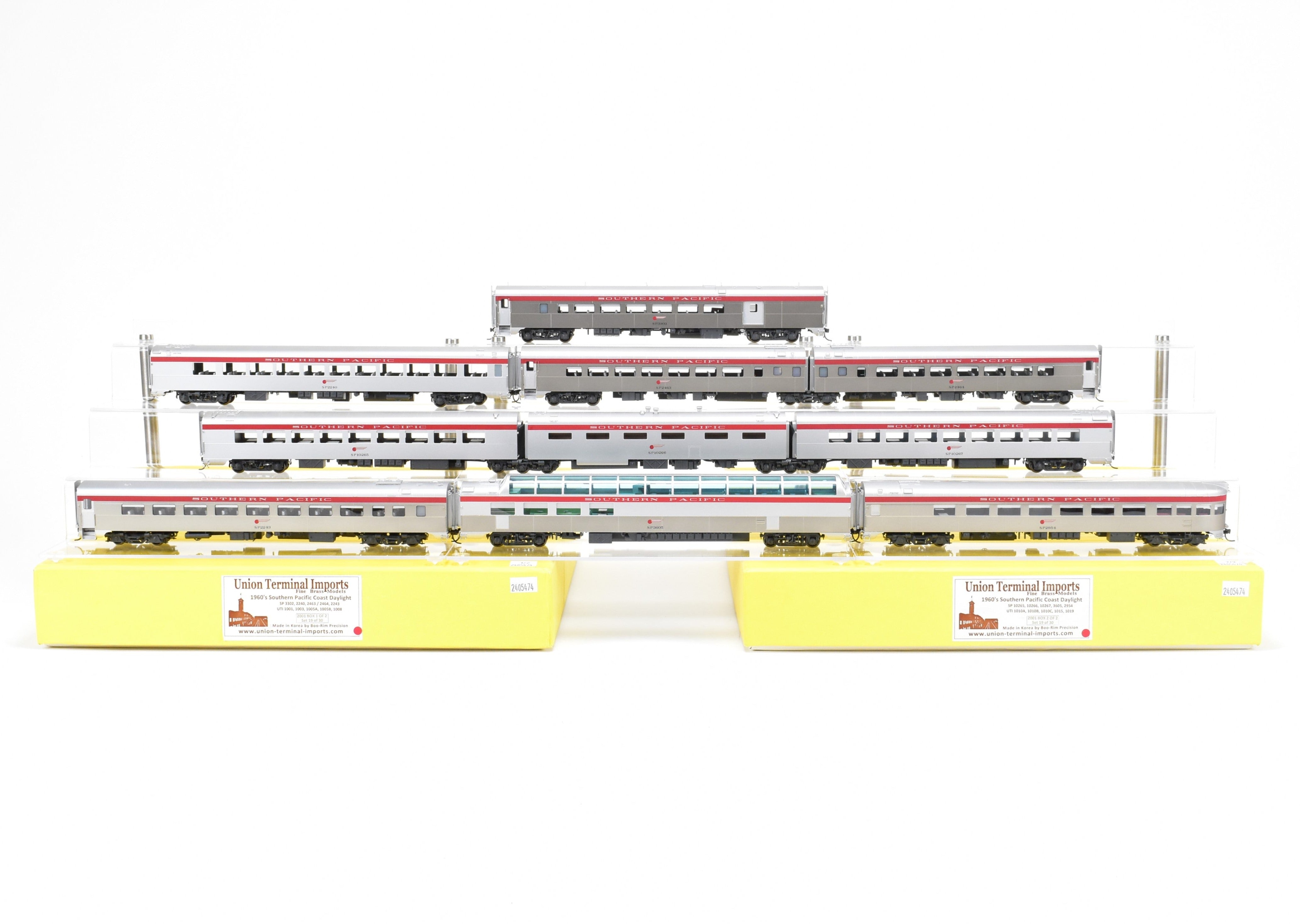1960s HO Scale Brass SP Coast Daylight 10-Car Set by UTI