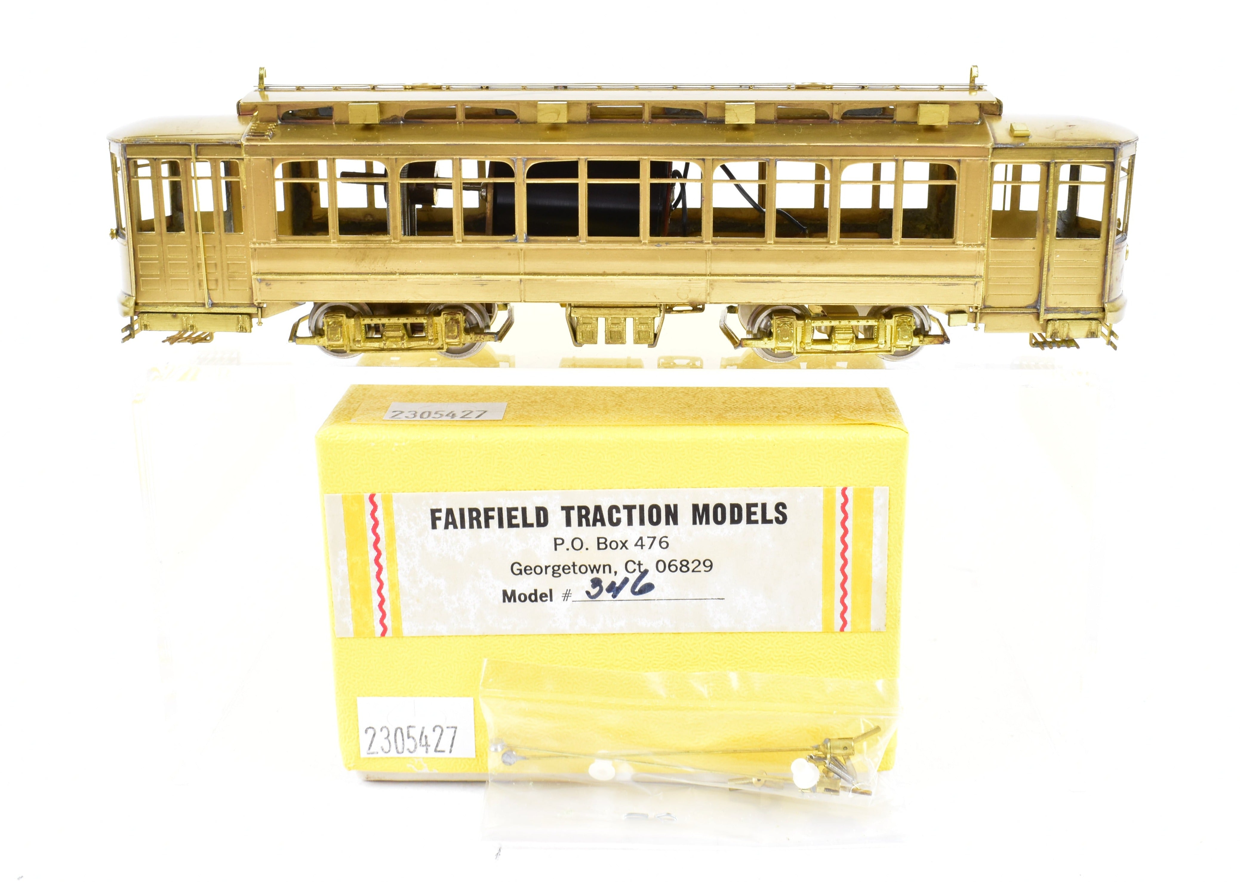 HO Scale Brass Model Train - Fairfield Models CSL Chicago Surface Lines Big Brill Single - Ended Car