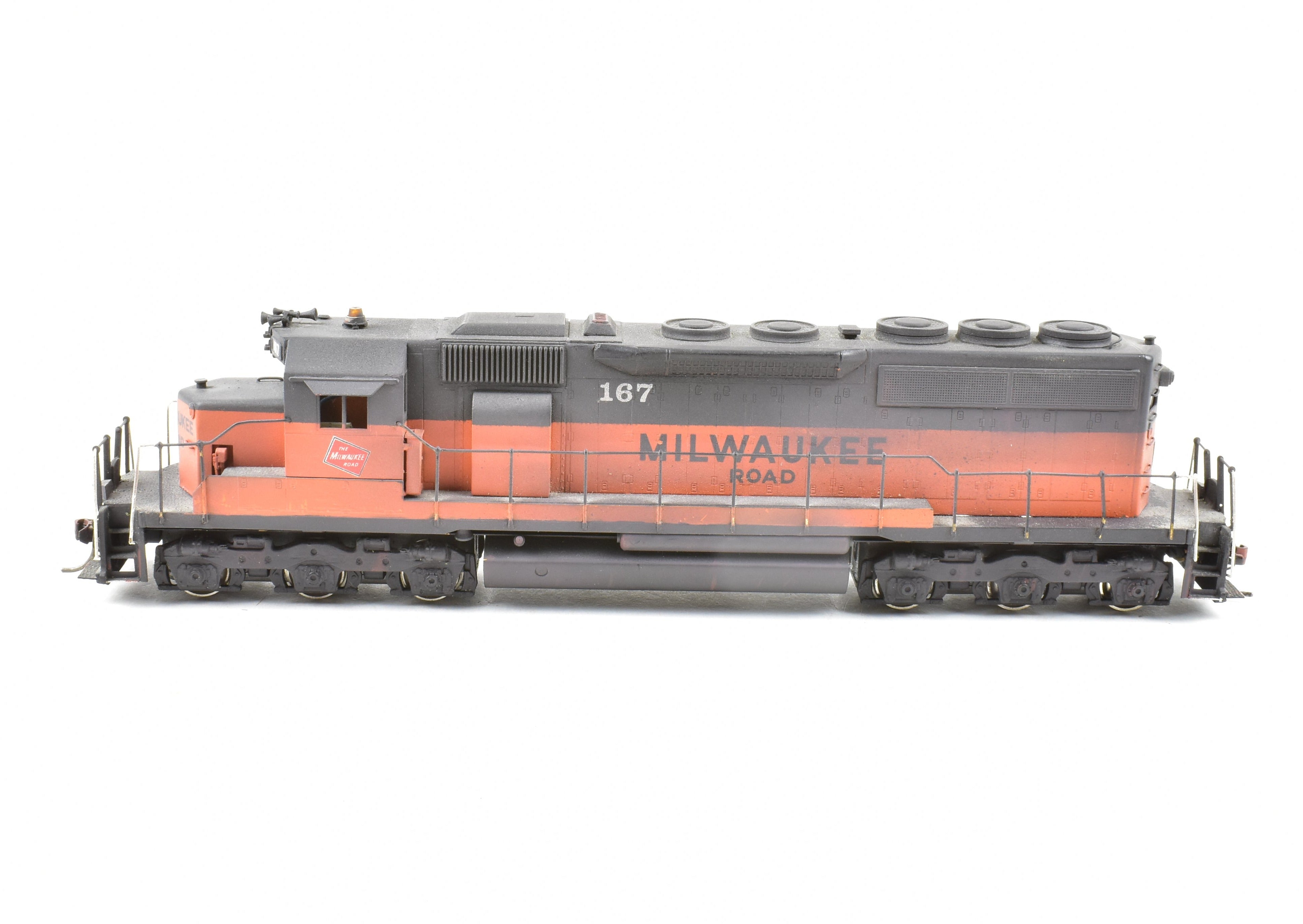 Custom Painted HO Brass Alco MILW - Milwaukee Road EMD SD40 Diesel No. 167