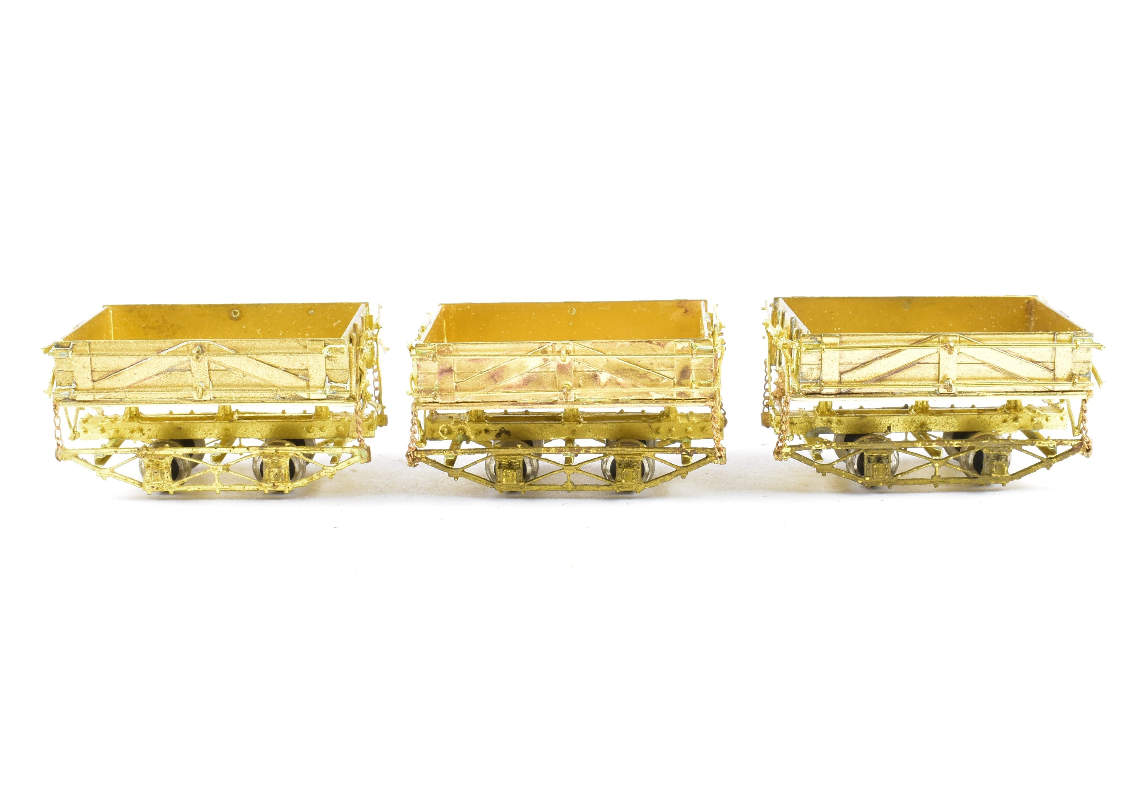 HOn3 Brass Precision Scale Co. Westside Lumber Co. PC&F Side Dump Ballast Car Set of 3