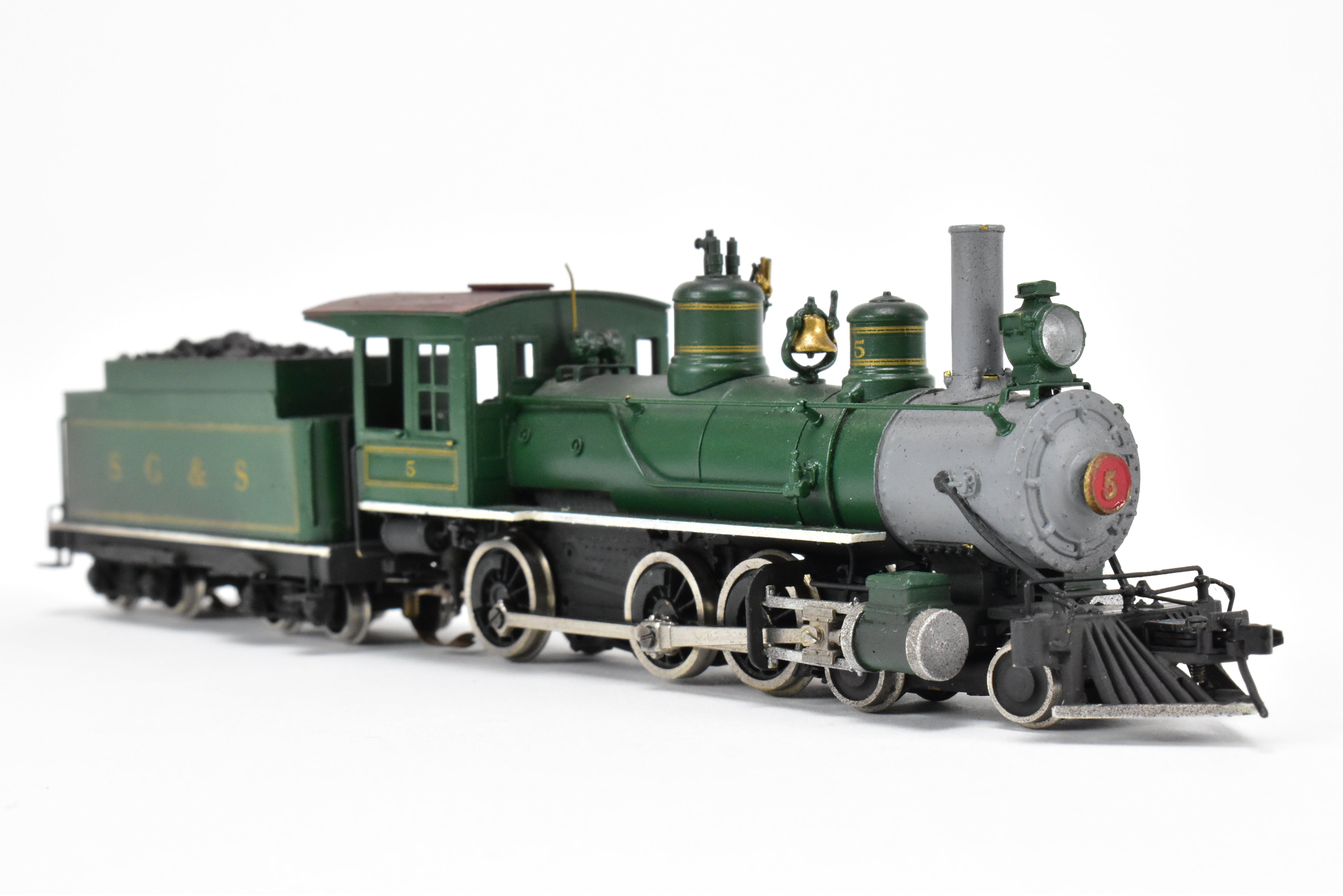 HOn3 Scale Brass Balboa D&RGW - Denver & Rio Grande Western T-12 4-6-0 Custom Built Locomotive with CP Private Road SG&S #5 and FED Tender, Featuring Can Motor Upgrade (AS-IS Condition)