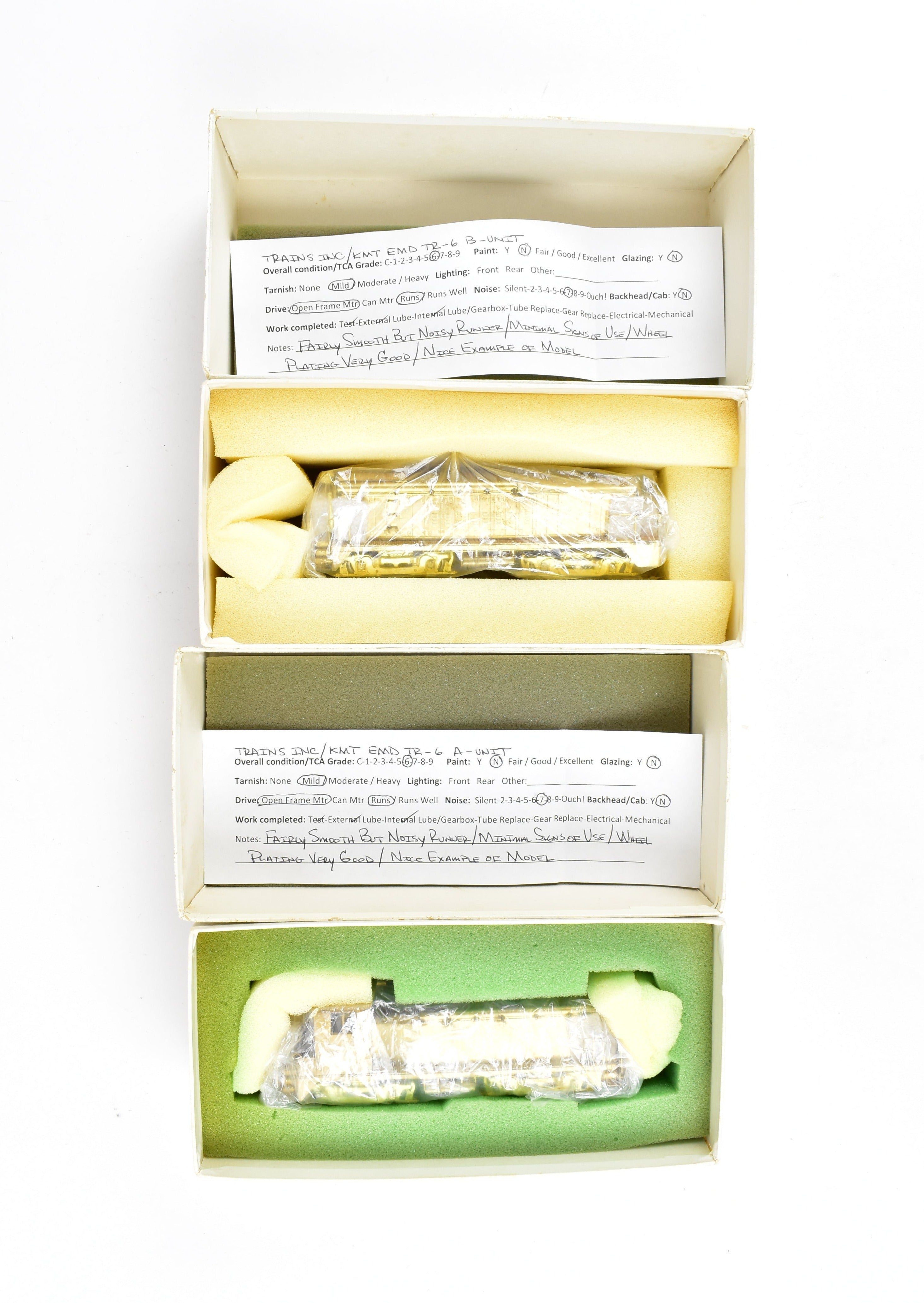 HO Brass Trains Inc. EMD TR-6 Cow and Calf Switcher Set for Various Railroads