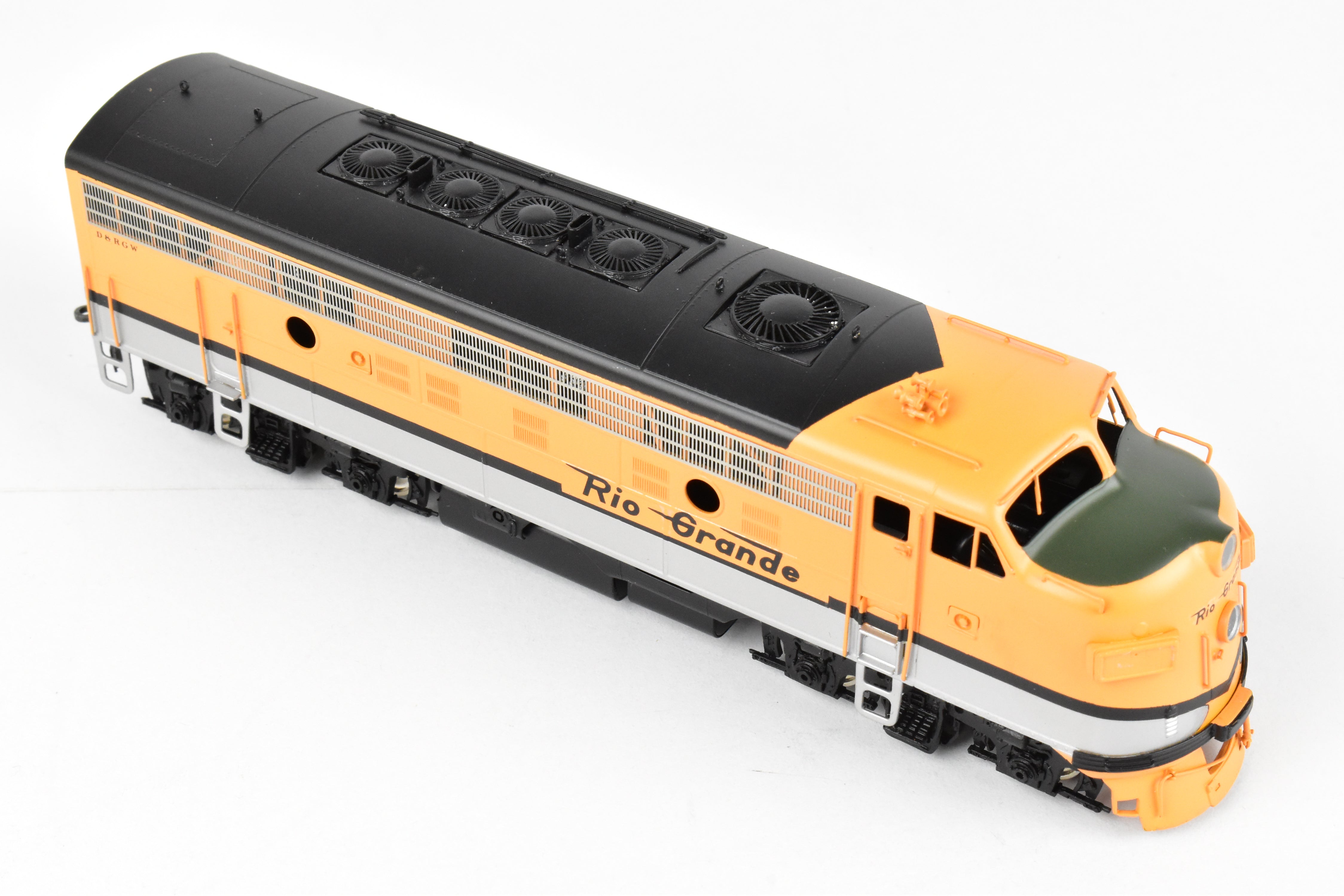 HO Scale Brass Oriental Limited D&RGW Rio Grande EMD F9 A/B/B Set, 1750 HP Factory Painted
