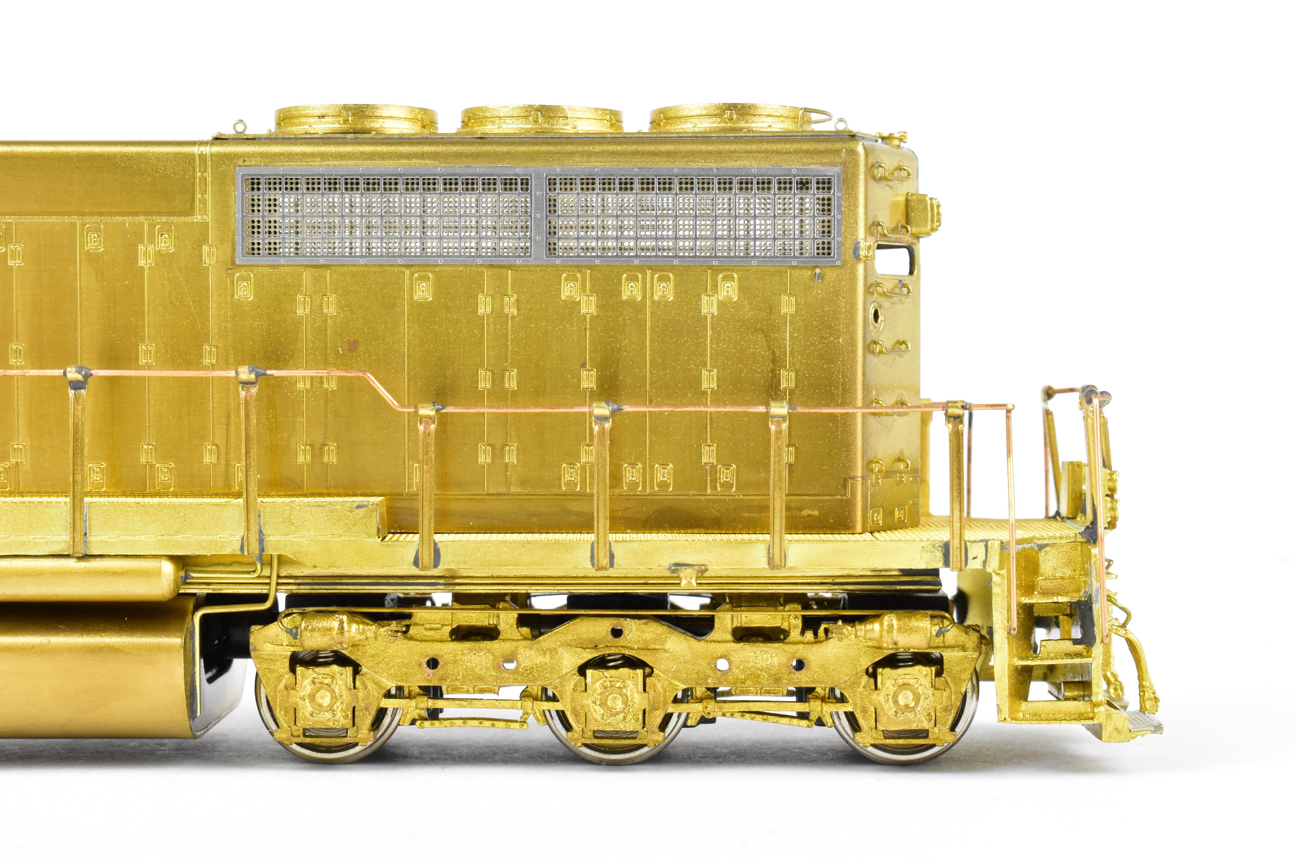 HO Scale Brass Locomotive Model by Overland Models Inc. (OMI) - EMD SD40 without Dynamic Brakes and with High Mounted Brake Cylinders for Various Railroads