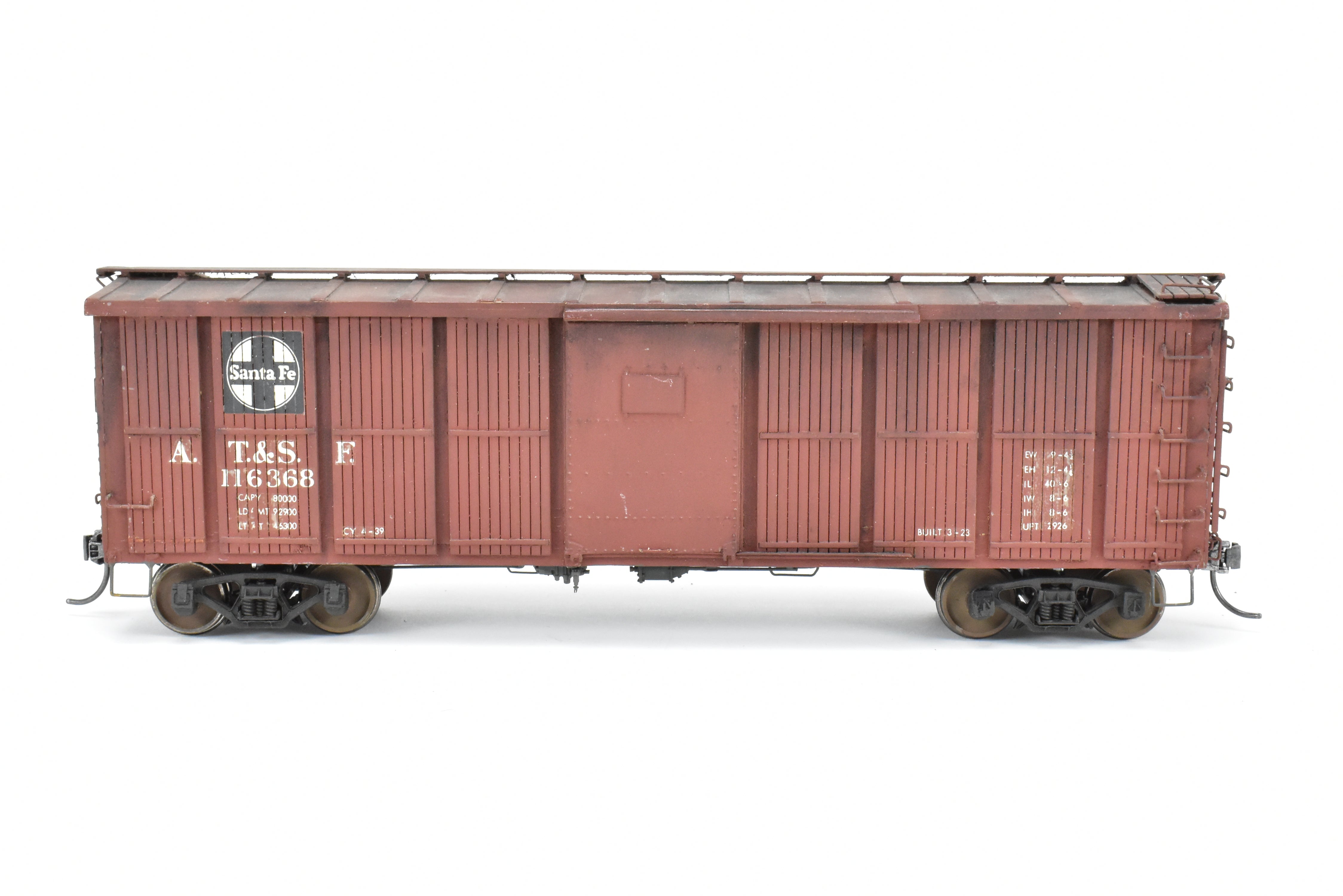 O Scale Chooch Resin ATSF - Santa Fe 40' Wood Boxcar Pro-built #116368