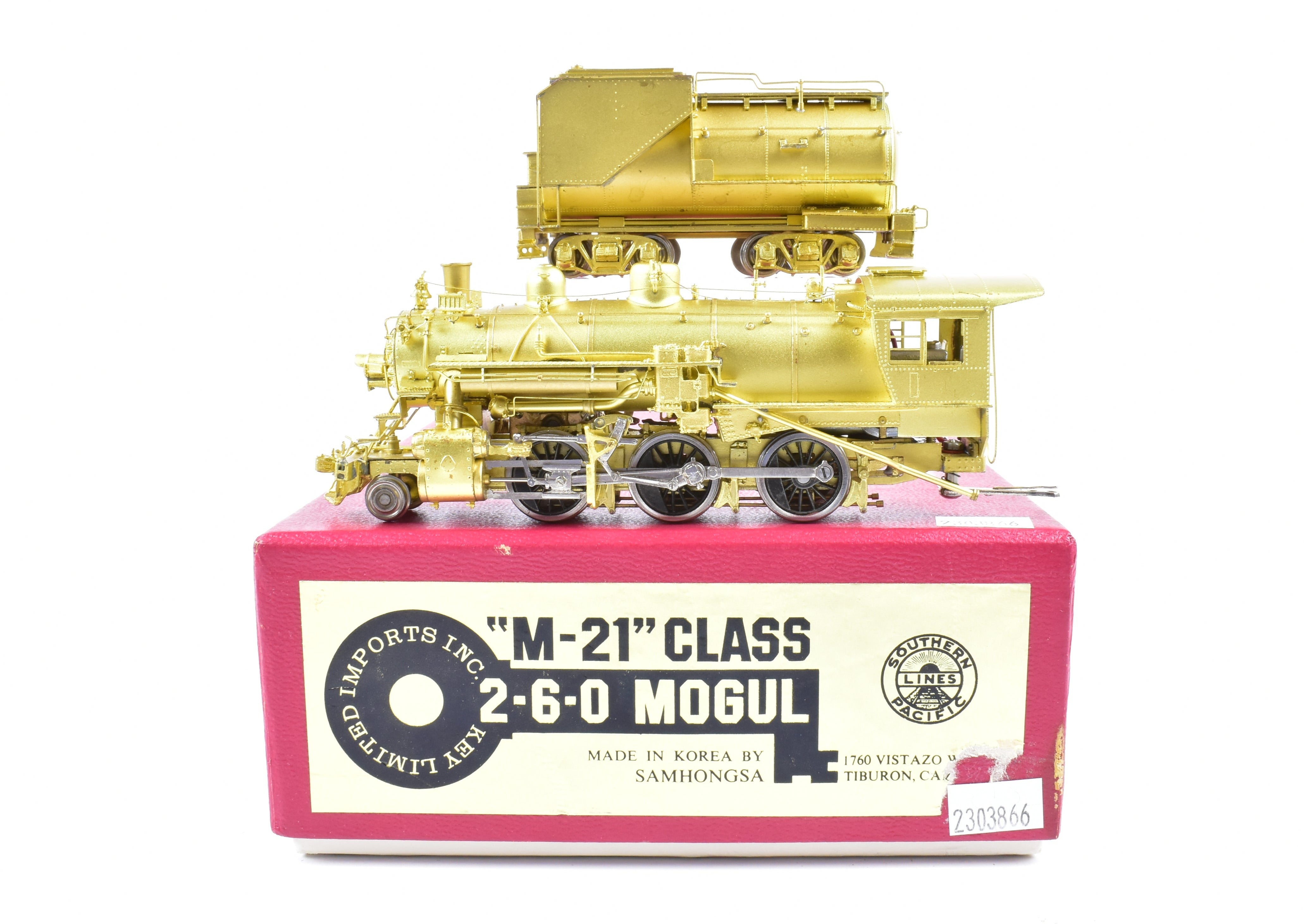 HO Scale Brass Key Imports Southern Pacific M - 21 Class 2 - 6 - 0 Mogul Model Train