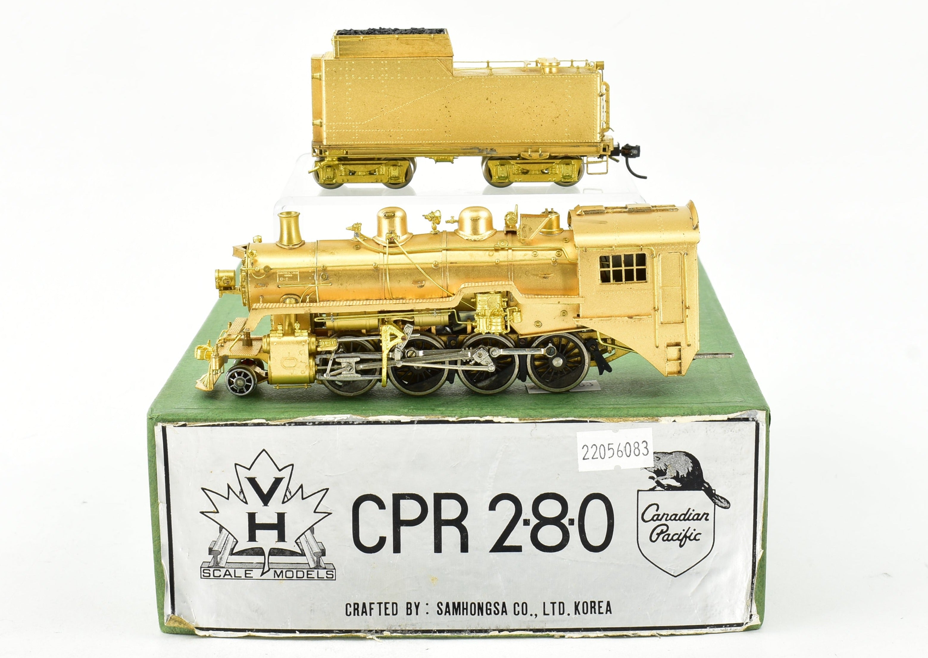 High - Quality HO Scale Brass Model Train - Van Hobbies CPR Canadian Pacific Railway 2 - 8 - 0 Locomotive Replica